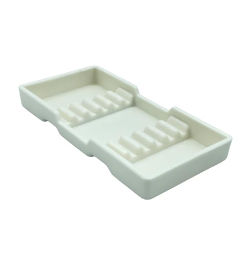 2-Pack Autoclavable Plastic Dental Instrument Organizer Trays #16A - Durable White Cabinet Tray for Dental Tools, Hand Instruments & Surgical Equipment - Perfect for Dental Clinics, Hospitals & Sterilization Areas