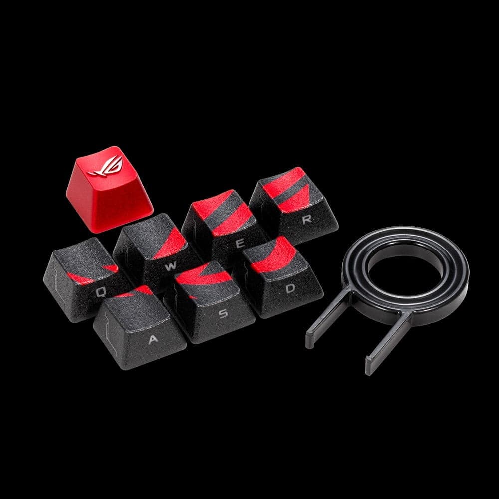 ASUS ROG Gaming Keycap Set - Custom Mechanical Keyboard Keycaps for PC Gamers - Perfect for Gaming, Typing & Workstations