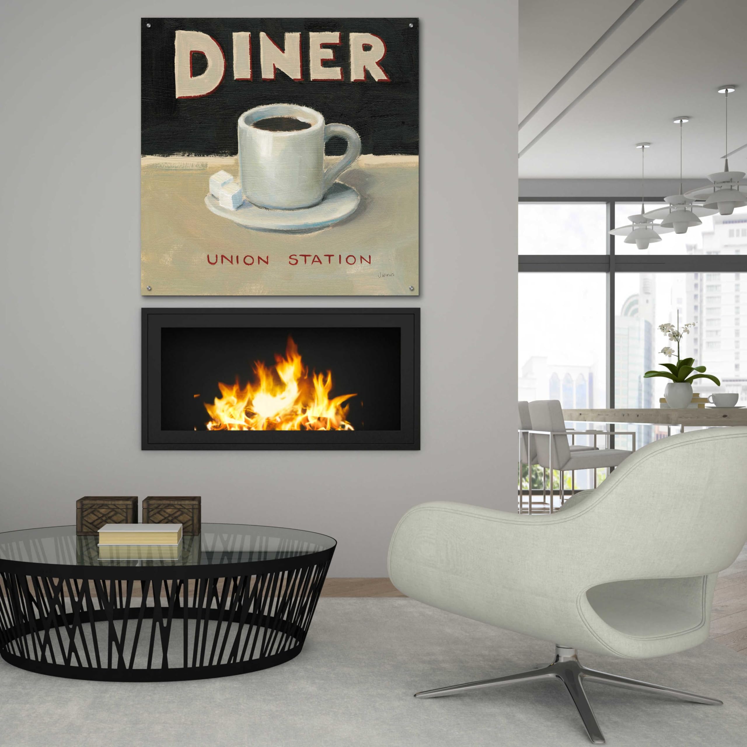 Epic Art 'Coffee Spot II' by James Wiens - 36x36 Inch Acrylic Glass Wall Art Painting for Living Room, Bedroom & Office Decor