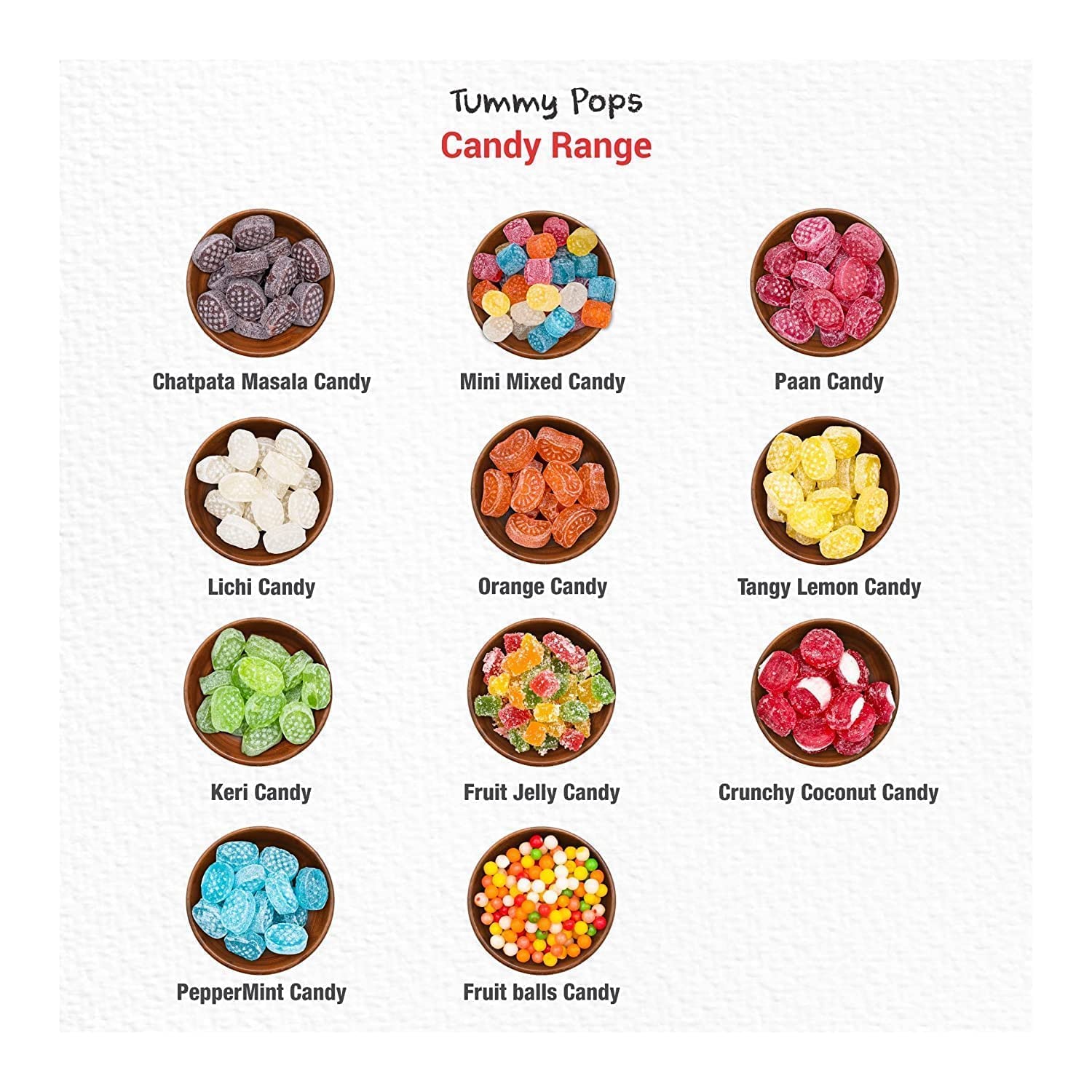 Tummy Pops Mixed Fruit Candy Balls - 300g Jar | Delicious Fruit-Flavored Hard Candy | Perfect for Parties, Gifts & Snacking