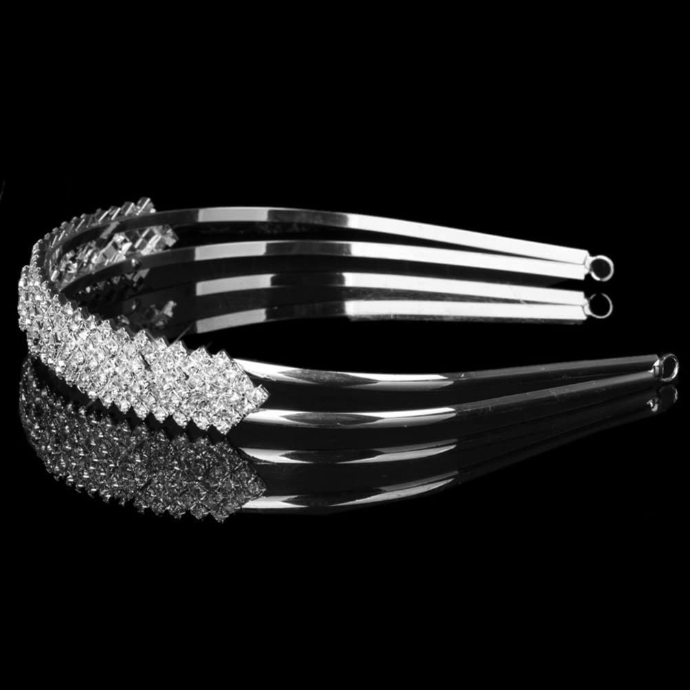 Sparkling Rhinestone Hair Barrettes & Headbands for Women - Elegant Bridal Hair Accessories, Crystal Tiara, Bedazzled Hairband for Weddings, Parties & Special Occasions
