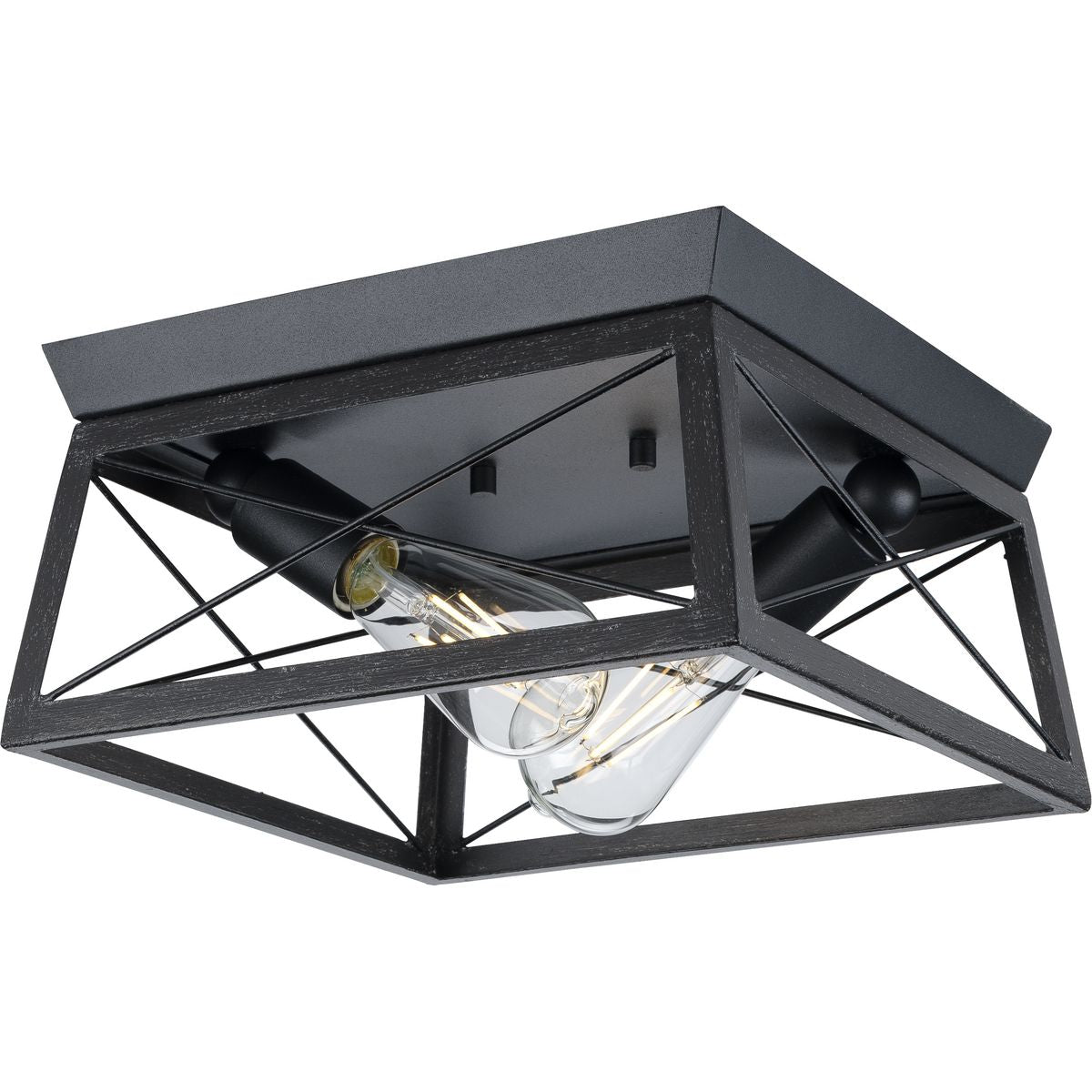 Briarwood Collection Two Light Flush Mount Ceiling Light Fixture - Modern LED Lighting for Bedroom, Hallway & Kitchen