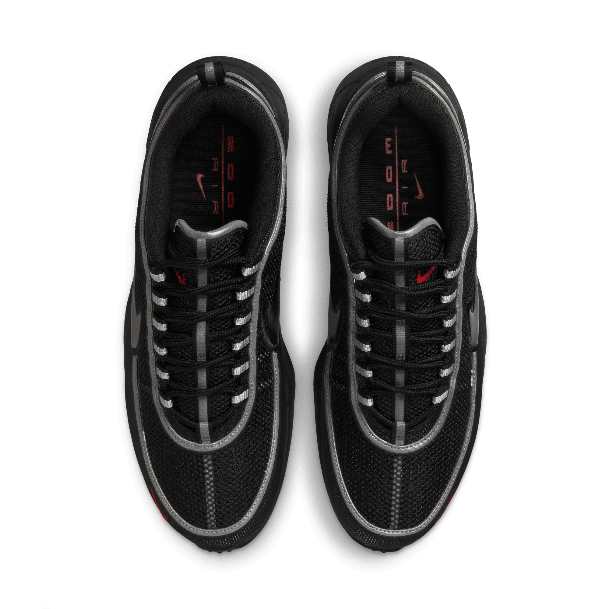 Nike Air Zoom Spiridon Running Shoes - Black/Metallic Silver for Men | Lightweight & Cushioned for Training, Jogging & Gym Workouts