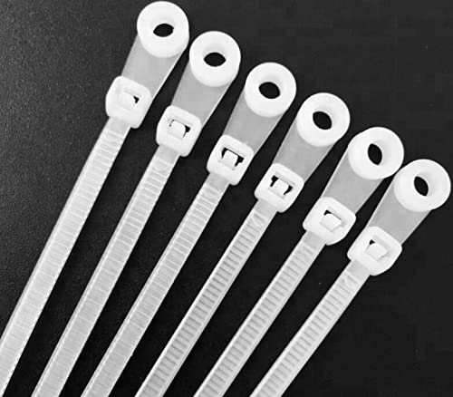 6 Inch 50 lbs Heavy Duty UV Resistant Nylon Cable Zip Ties - 200 Pack Natural/Clear - Professional Grade Wire Management for Electrical, Outdoor & Industrial Use