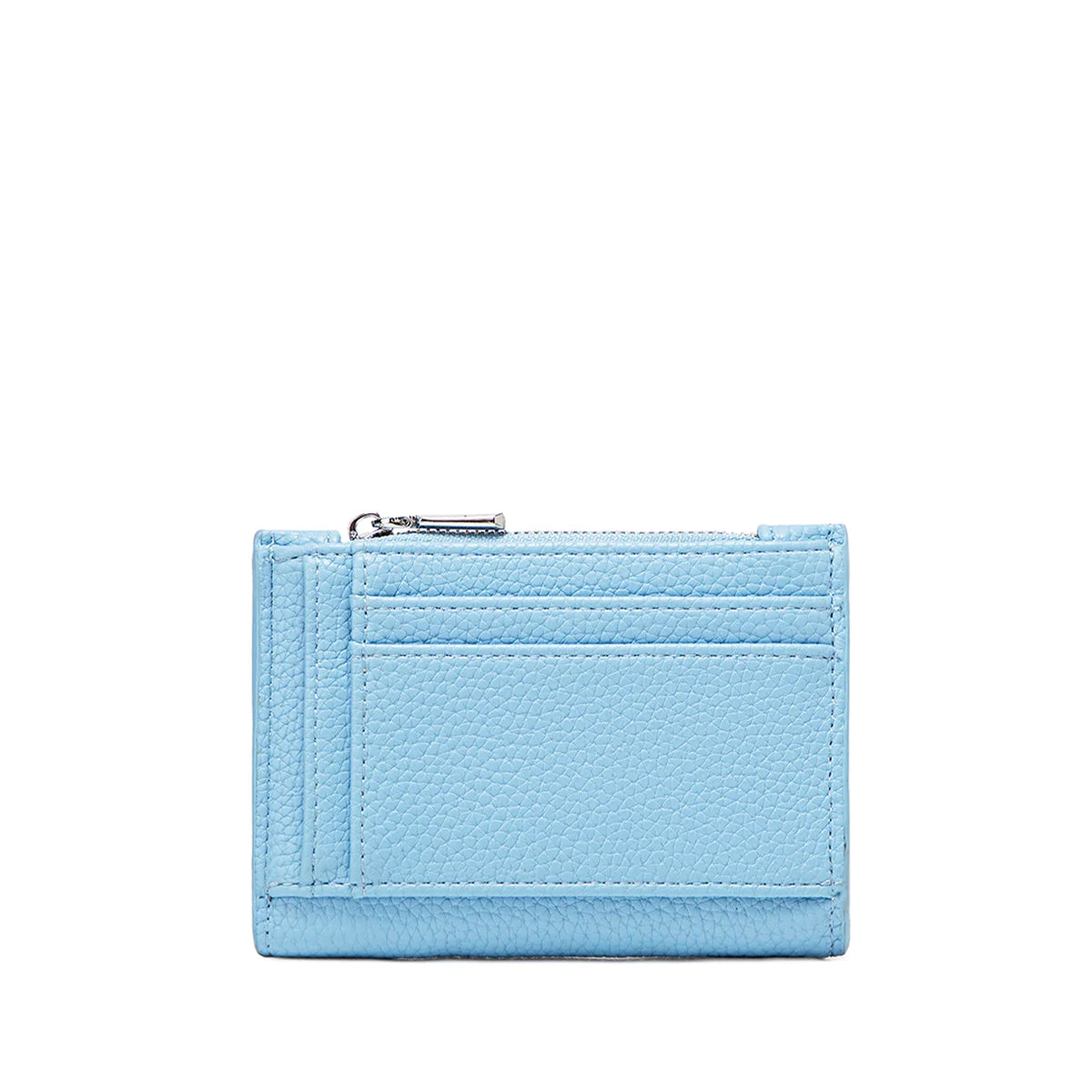 Aiko Light Blue Pebbled Leather Wallet for Women - Stylish & Compact Card Holder for Everyday Use, Travel, and Business