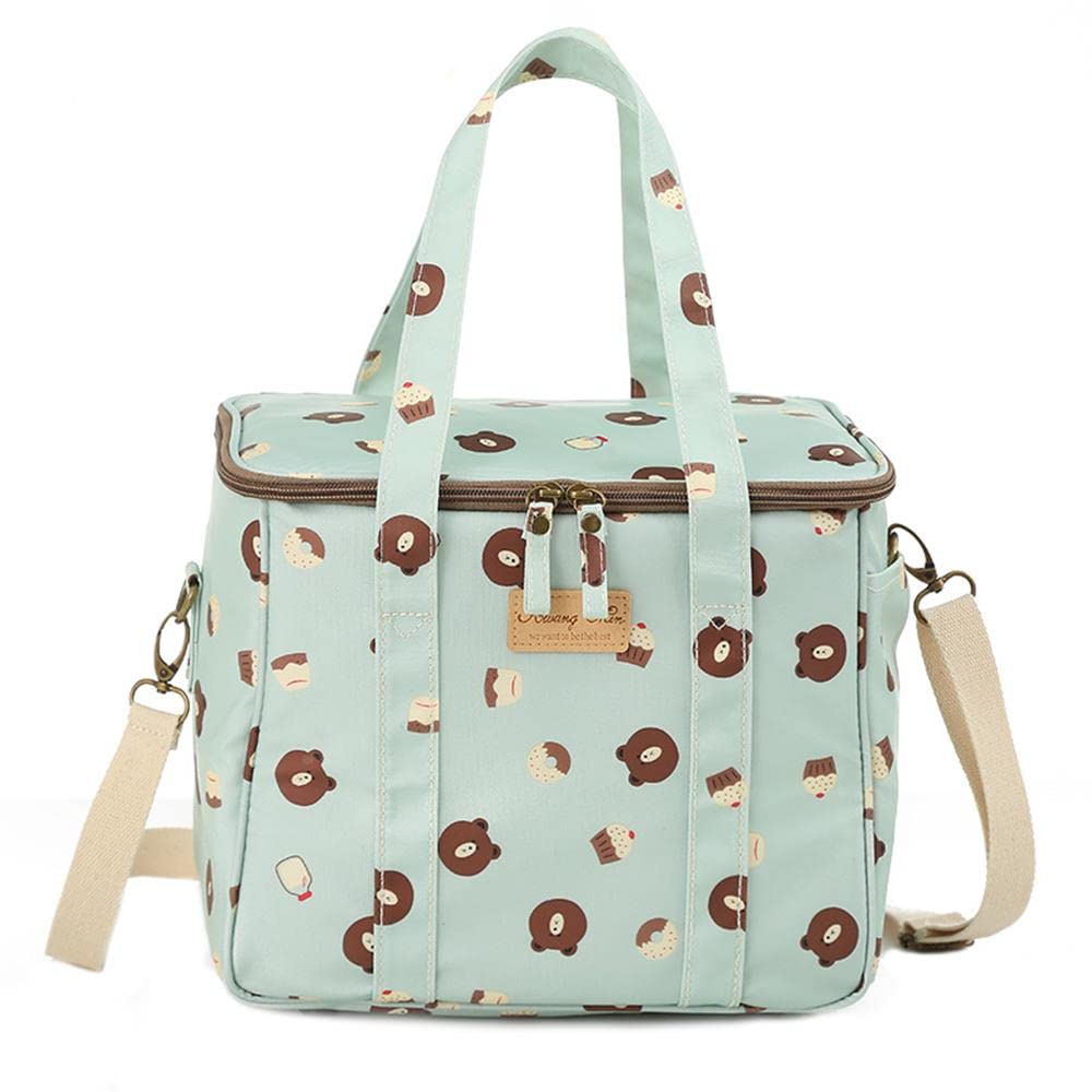 Insulated Animal Lunch Box Tote Bag for Women, Men, Girls & Boys - Large Bear Design Lunch Bag for Work, School, Travel & Picnic - Perfect for Office, Outdoor Activities & Daily Commute