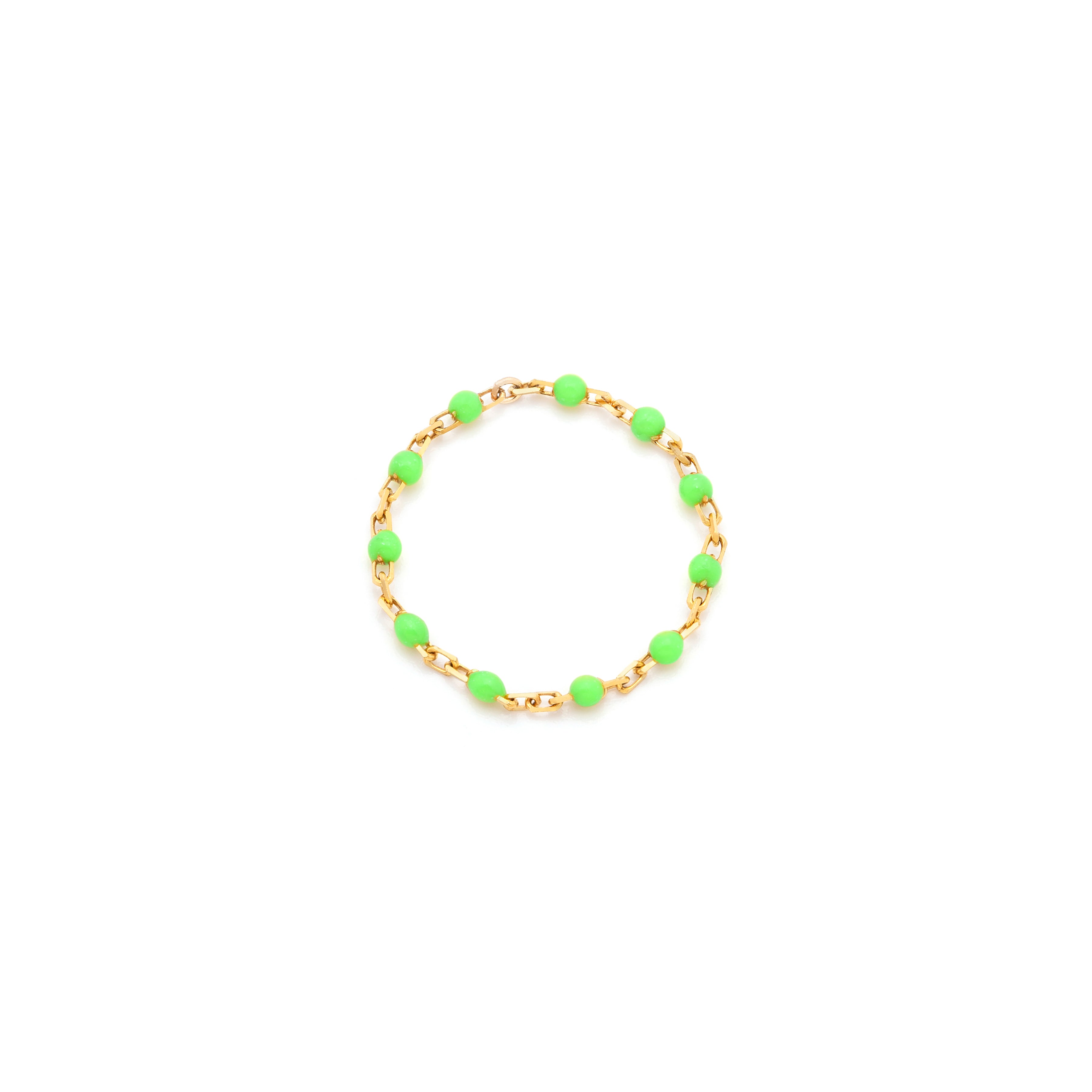Lime Candy Chain Ring - Trendy Adjustable Statement Jewelry for Women | Perfect for Parties, Gifts & Everyday Wear