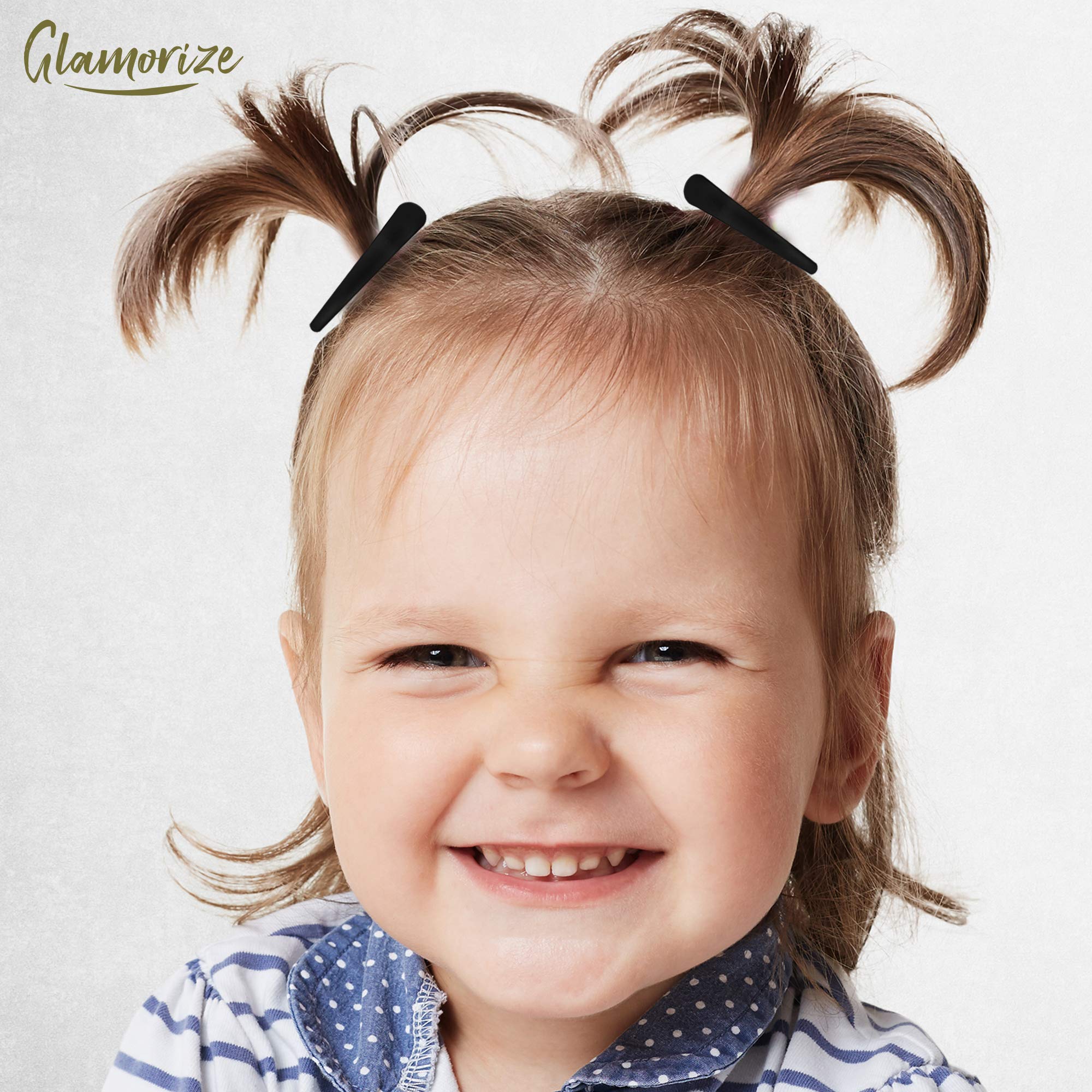 Glamorize Black Plastic Crocodile Hair Clips - 12-Pack Hairdresser Sectioning Clips for Styling | Includes Free E-Book with Hair Styling Tips | Perfect for Salons, DIY Hairstyles & Hair Sectioning