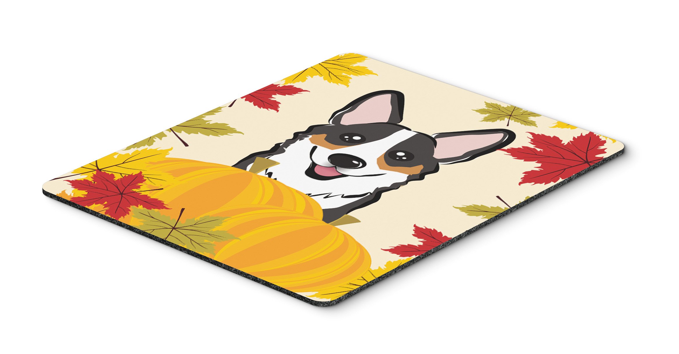 Caroline's Treasures BB2061MP Tricolor Corgi Thanksgiving Mouse Pad - Large Washable Non-Slip Desk Mat for Home Office, Gaming & Computer Work | Perfect Gift for Dog Lovers & Thanksgiving Decor