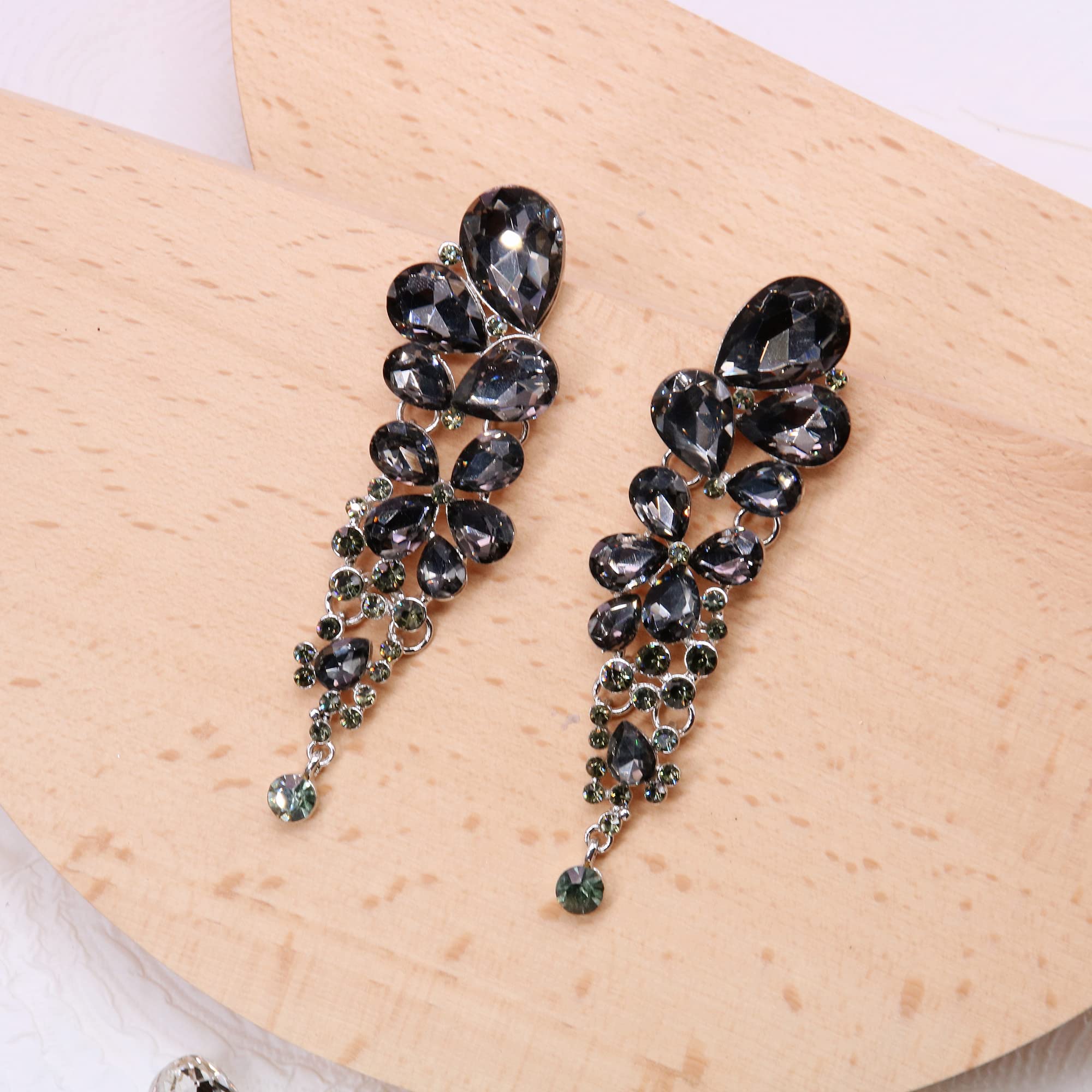 Elegant Teardrop Earrings for Women - Bohemian Dangle Chandelier Earrings for Wedding, Bridal, and Party | Perfect for Boho Style, Evening Events, and Special Occasions