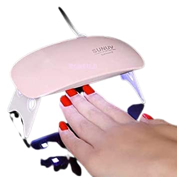 Portable 6W LED Nail Lamp for Gel Polish Curing - Foldable UV Light Manicure Tool for All Nail Paints | At-Home Salon, Travel & Professional Nail Art Drying (Pack of 1)