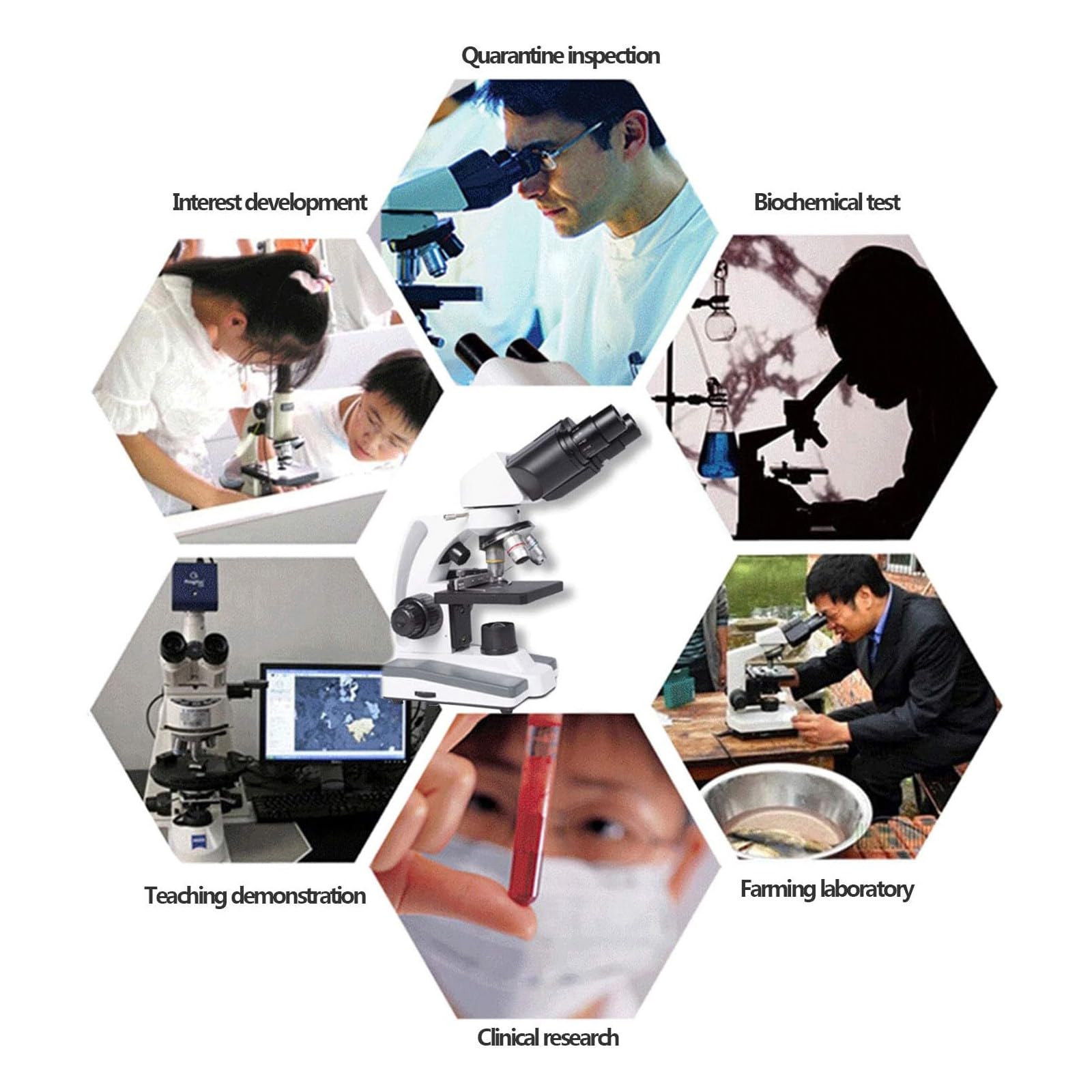 High-Powered Binocular Microscope for Kids, Students & Adults - 15000x Magnification with Dual LED Illumination & Phone Adapter | Perfect for Science Experiments, Classroom Learning & Home Education | Compatible with Computers & Mobile Phones