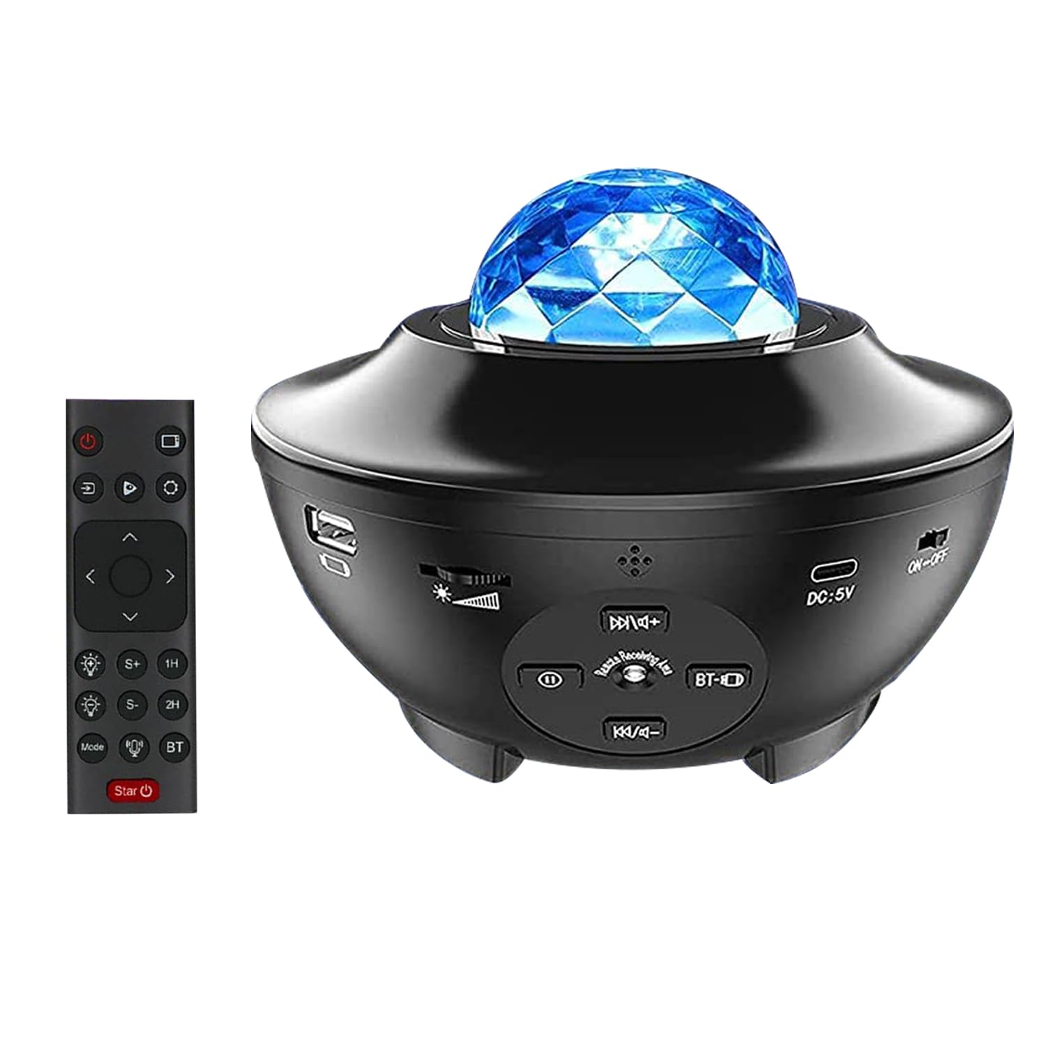 Galaxy Star Projector Night Light with Remote Control, Bluetooth Speaker, Voice Control & Timer - Starry Sky Projector for Kids, Adults, Bedroom Decor, Birthday Party, Romantic Ambiance & Relaxation
