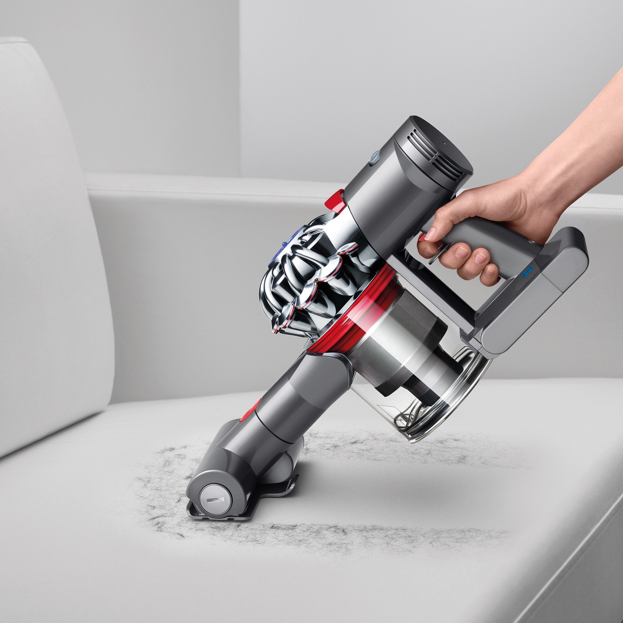 Dyson V7 Trigger Cordless Hand Vacuum Cleaner - Iron/Nickel (Renewed) | Powerful Suction for Pet Hair, Car Cleaning & Quick Home Pickup