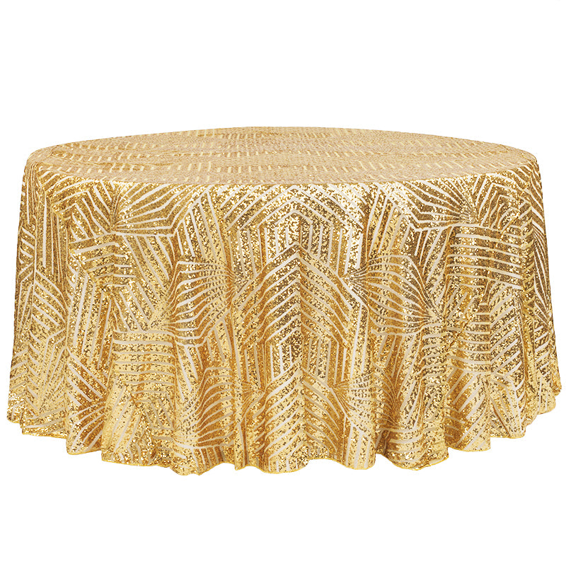 Art Deco Gold Sequin Tablecloth 132