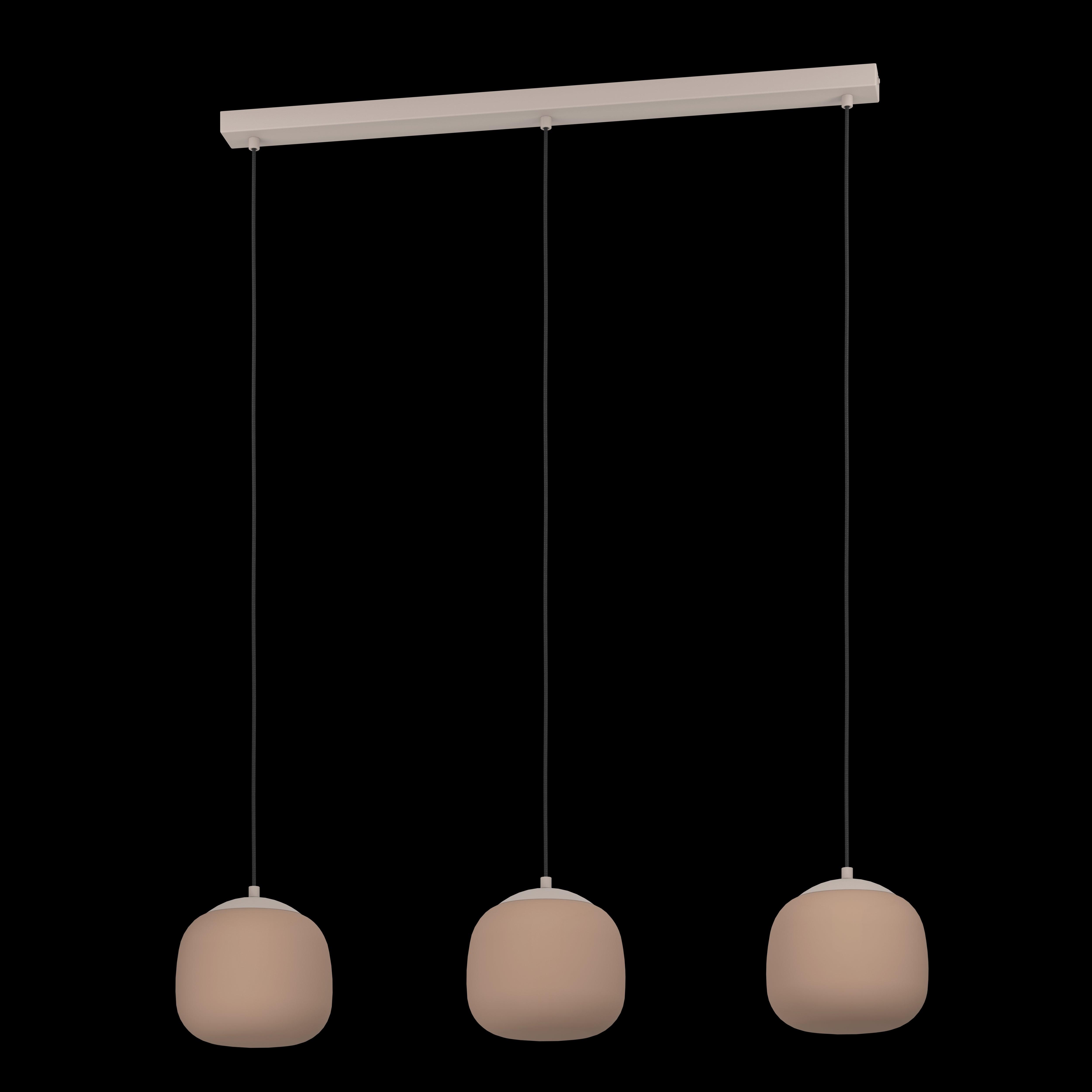 Eglo Cominio 3-Light Modern Ceiling Pendant with Sandblasted Glass Shades - Perfect for Dining Room, Kitchen Island, or Entryway Lighting