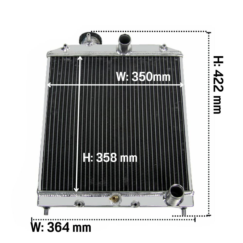 4-Row Aluminum Radiator for 1992-2000 Honda Civic EJ/EK/EG/DEL with D15/D16 Engine - Includes Shroud Fan & Relay Kit - Perfect for Engine Cooling & Performance Upgrades (Fits 1993-1999 Models) - Ideal for Daily Driving, Racing & Hot Weather Conditions