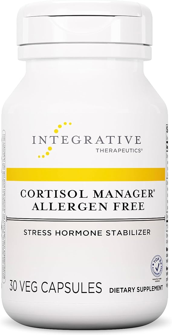 Integrative Therapeutics Cortisol Manager - Stress Relief Supplement, Allergen-Free, Non-GMO - Supports Relaxation & Sleep for Busy Lifestyles