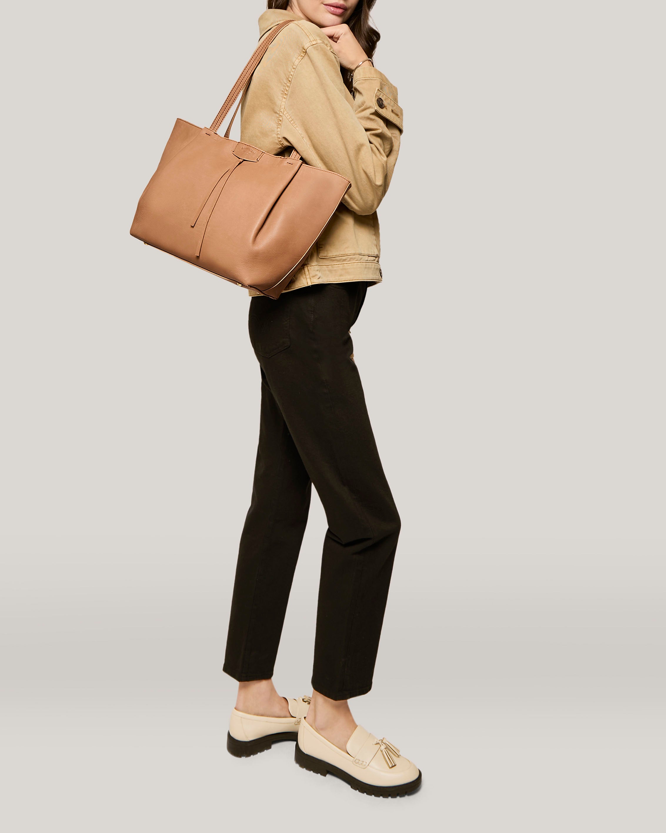 Stylish Lindley Tote Bag for Women - Durable Canvas Shoulder Bag with Zipper Closure - Perfect for Work, Travel & Everyday Use