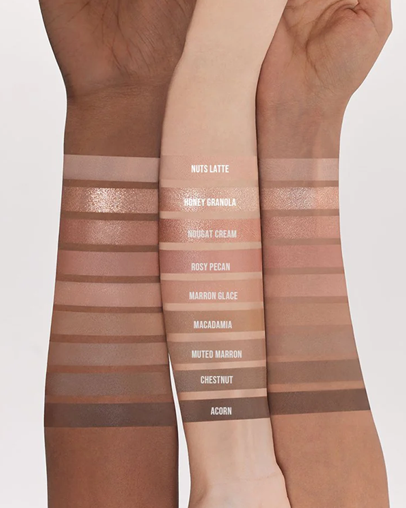 Dasique Muted Nuts Eyeshadow Palette - 9 Matte & Shimmer Neutral Brown Tones for Everyday Makeup | Perfect for Natural Day Looks & Evening Glam