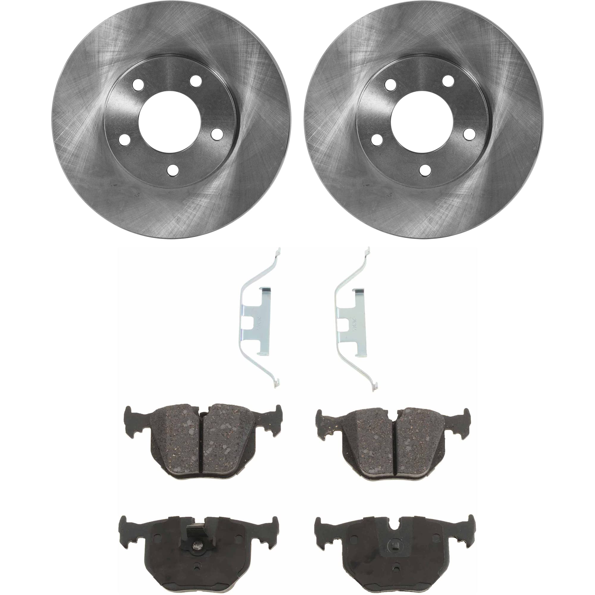 High-Performance Front Brake Disc and Pad Kit for Mitsubishi Endeavor 2004-2011 - Cast Iron Rotors & Ceramic Pads - 5-Lug 11.57 Inch Set - Perfect for City Driving & Highway Commuting