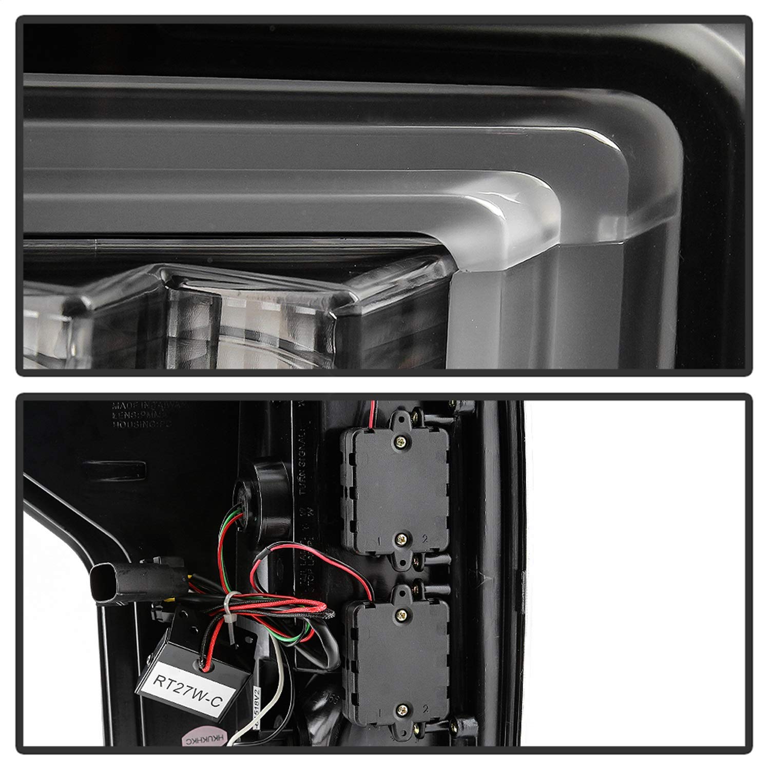 Spyder 5085955 LED Tail Lights for Ford F150 2018-2019 - Black Light Bar (Excludes Rear Blind Spot Sensor Models) - Perfect for Off-Roading & Night Driving