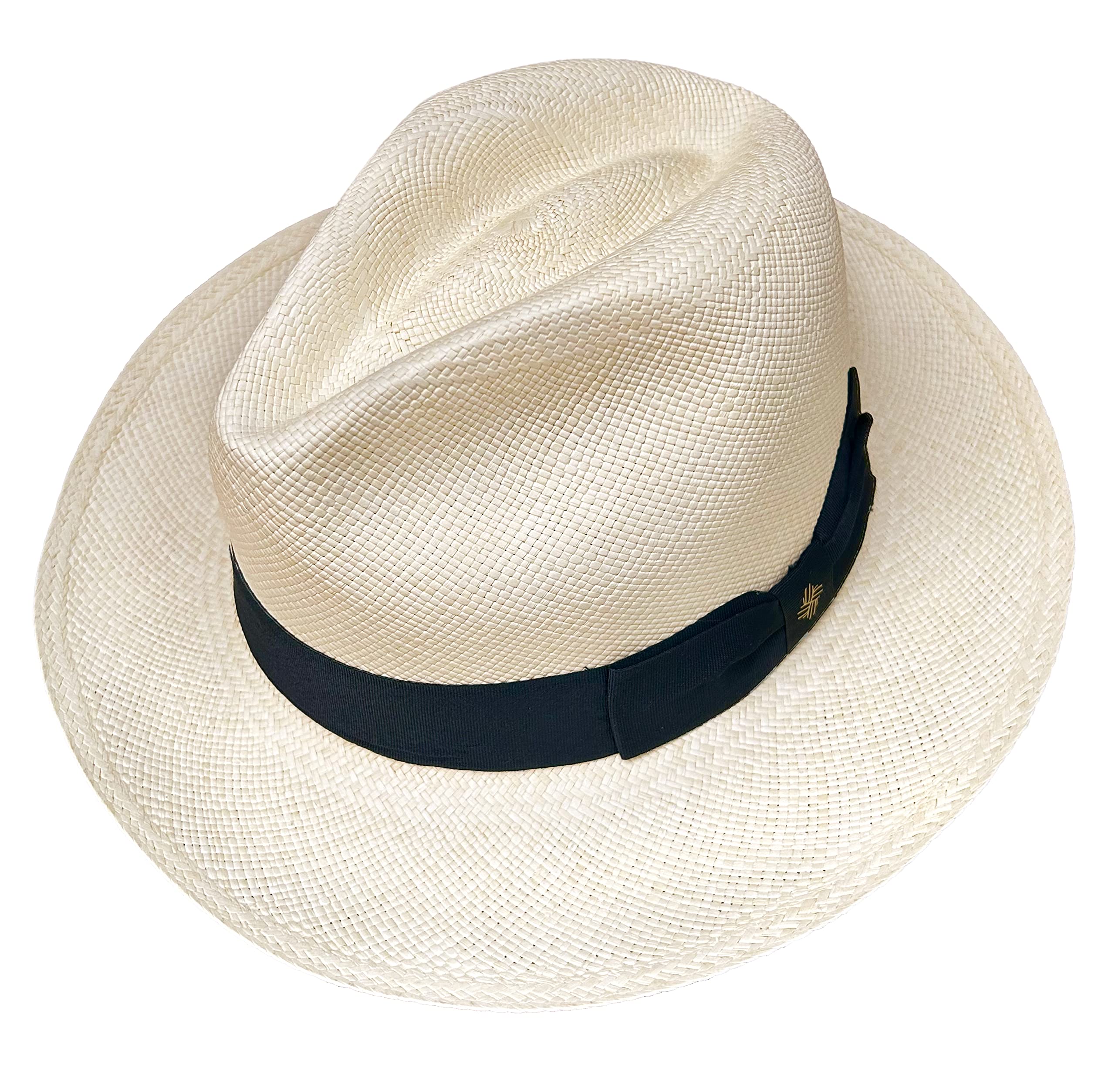 Genuine Panama Hat for Men - Premium Montecristi Straw Fedora with Adjustable Ribbon | Lightweight, UV Protection, Handmade in Ecuador | Perfect for Beach, Travel & Summer Outfits (X-Large, Beige)