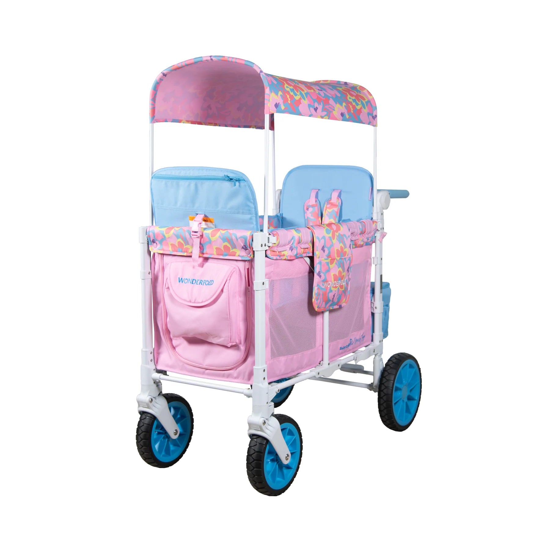 WonderFold W2 Petal Pop Stroller Wagon - Limited Edition 4-in-1 Convertible Baby Stroller & Wagon with Canopy | Perfect for Outings, Beach Trips, and Family Adventures