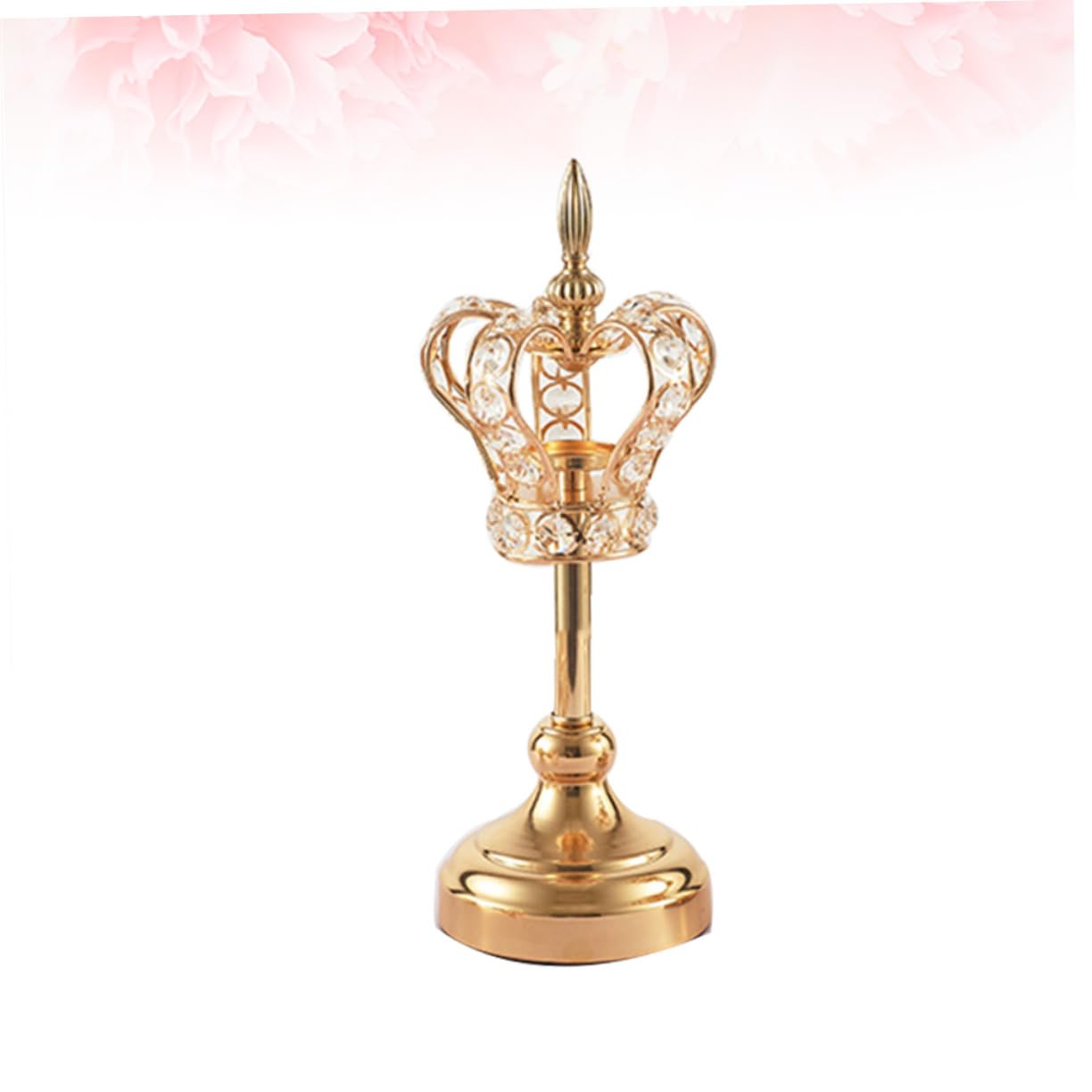 FOMIYES Retro Floor Candle Holders - Gold Plated Iron Tealight Stand with Crystal Accents for Wedding, Party & Home Decor | Elegant Votive Candlesticks for Romantic Ambiance & Special Events