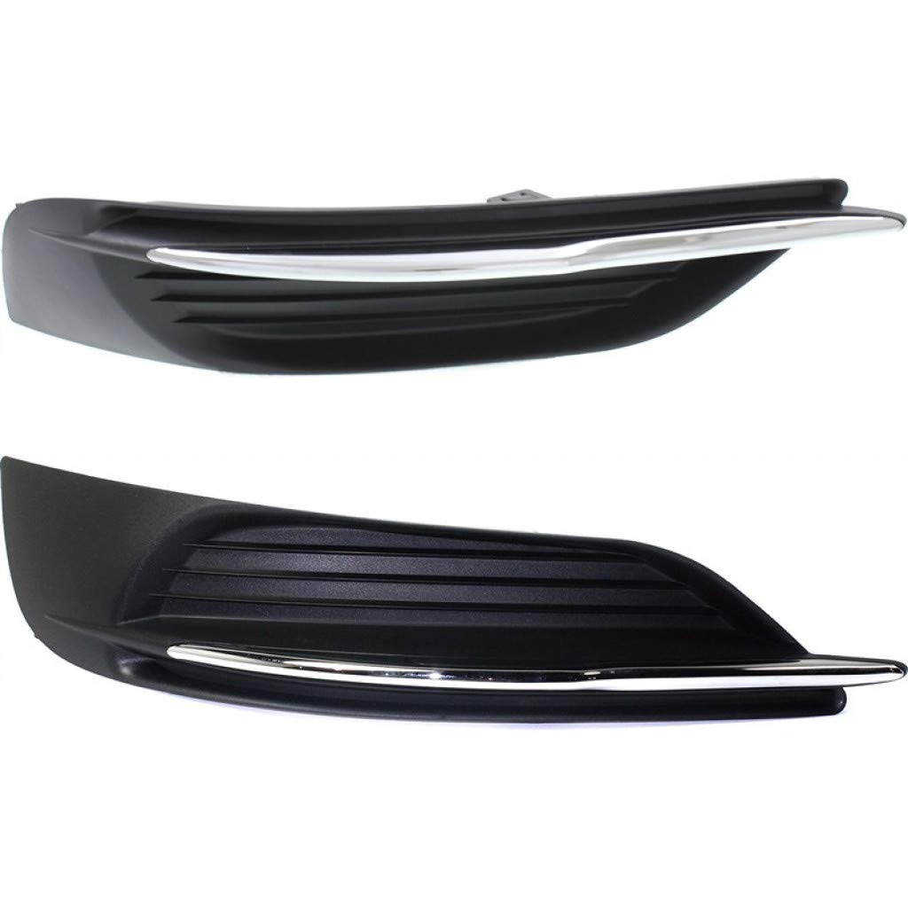 Chrysler 200 Fog Light Cover Pair 2011-2014 - Textured Black Replacement for Driver & Passenger Side | Compatible with Convertible & Sedan Models | OEM Part Numbers CH1038123, CH1039123, 68082055AB, 68082054AB | Perfect for Foggy Weather & Night Driving Safety