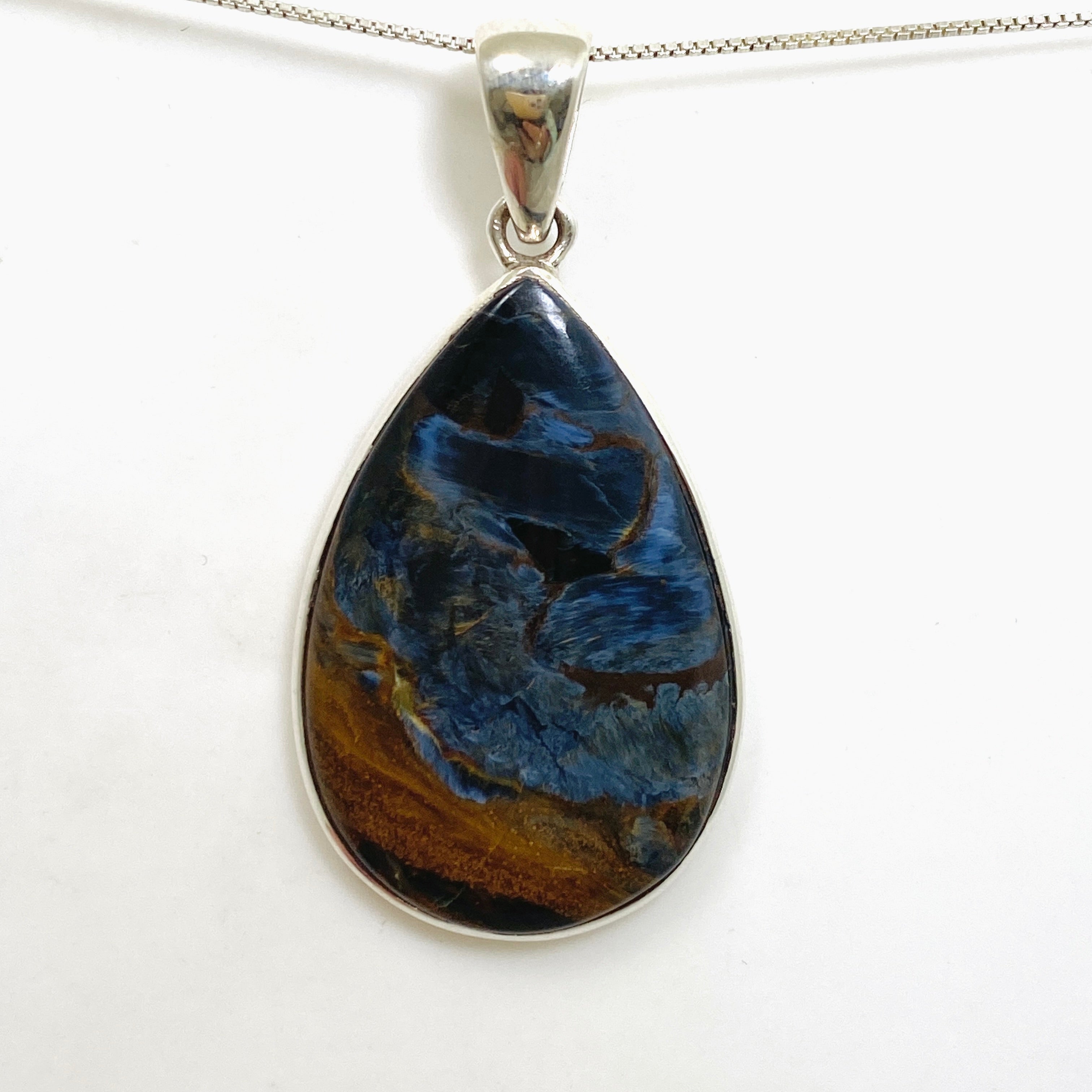 Natural Pietersite Teardrop Cabochon Pendant PPGJ1063 - Handmade Gemstone Jewelry for Women, Gift for Her - Perfect for Meditation, Energy Healing & Spiritual Practices