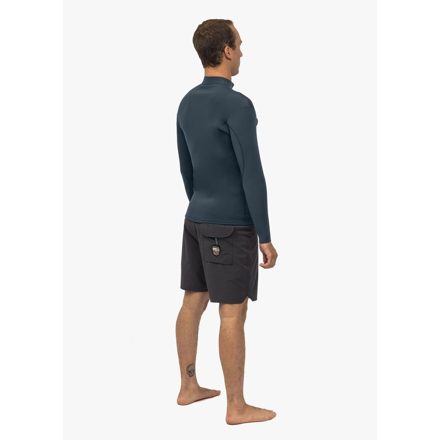 2mm Men's Vissla Solid Front Zip Jacket - DKN Dark Navy - Surfing, Beachwear & Outdoor Activities