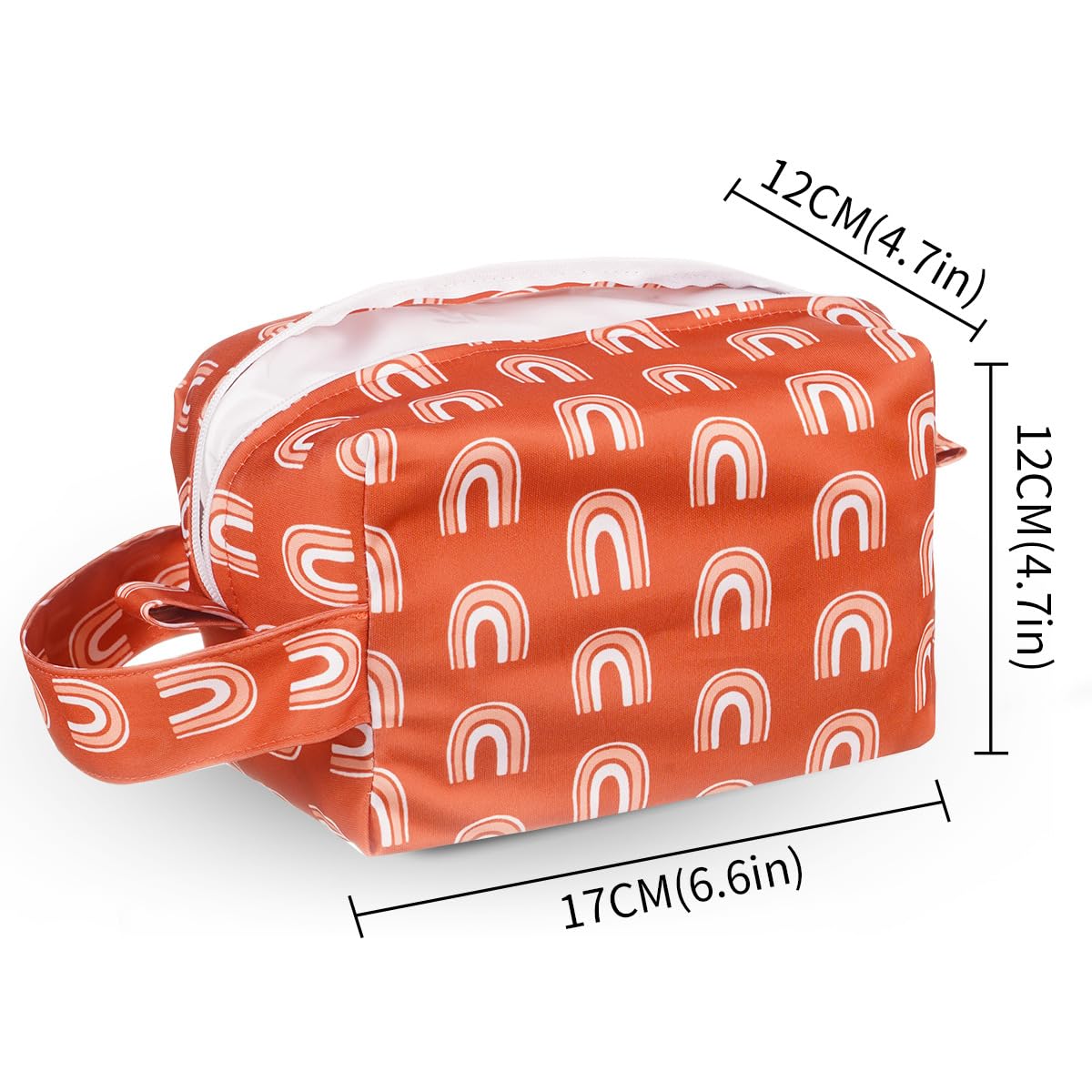 Lmbabter 3-Pack Small Waterproof Wet Bags - Reusable Diaper Tote, Makeup Pouch & Gym Storage Bag for Cloth Diapers, Toiletries, Cosmetics & Swim Essentials (Style 4) - Perfect for Daycare, Travel & Sports Activities