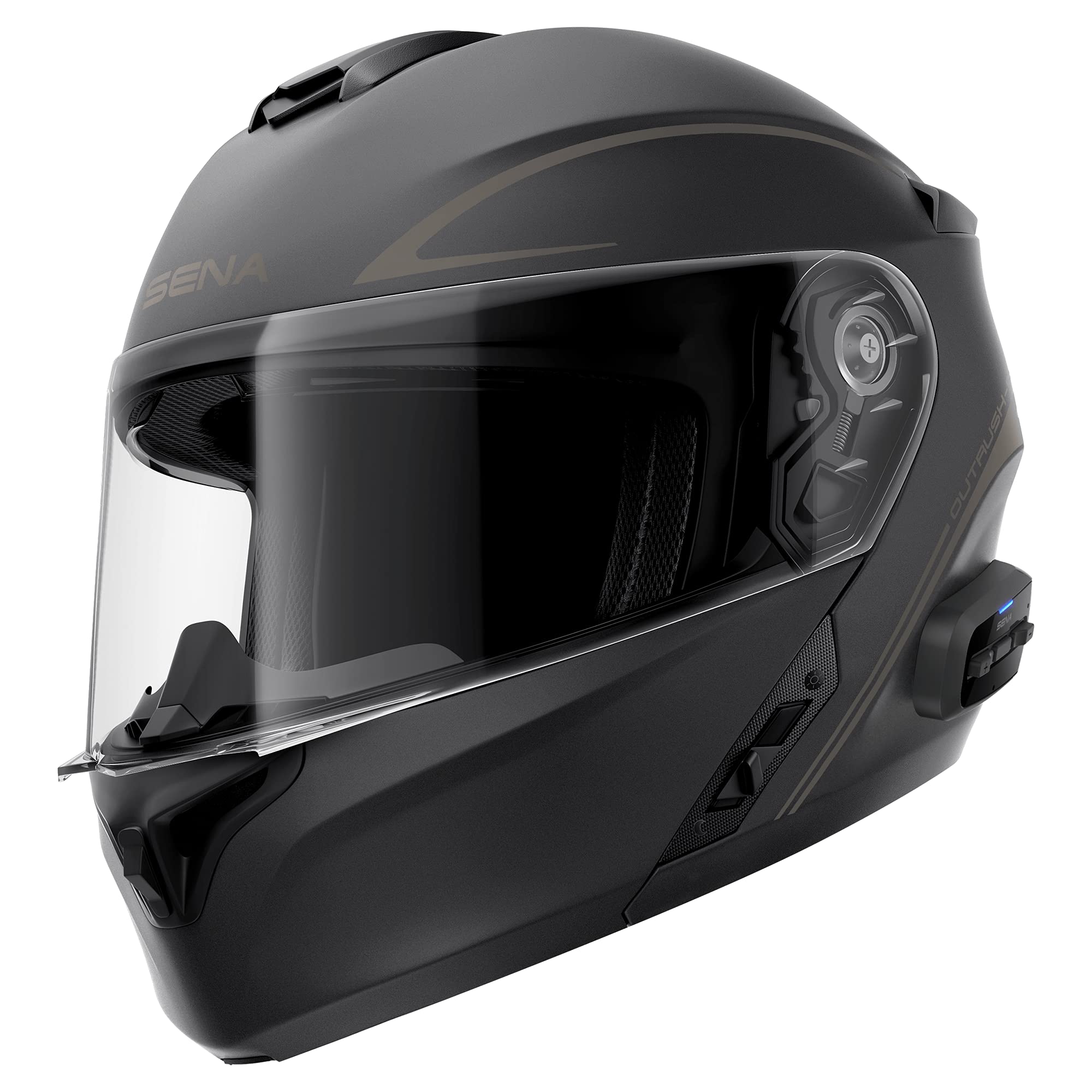 Sena Outrush Bluetooth Modular Motorcycle Helmet with Intercom System - DOT Approved - Wireless Communication for Riders - Perfect for Touring, Commuting & Group Rides