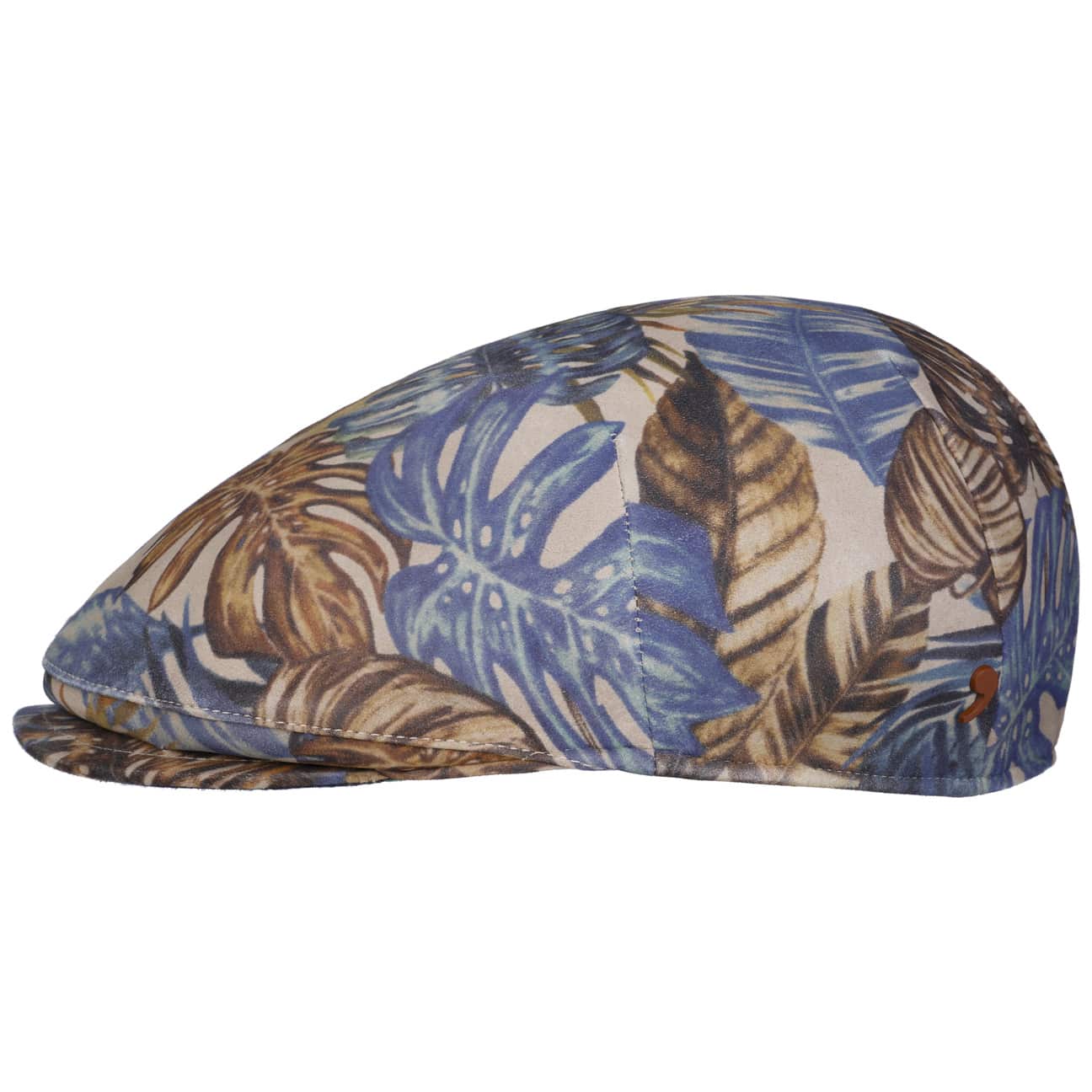 Alfonso D'este Printed Leather Flat Cap for Men - Vintage Style Driver Hat for Casual & Formal Wear - Perfect for Driving, Outdoor Events & Fashion