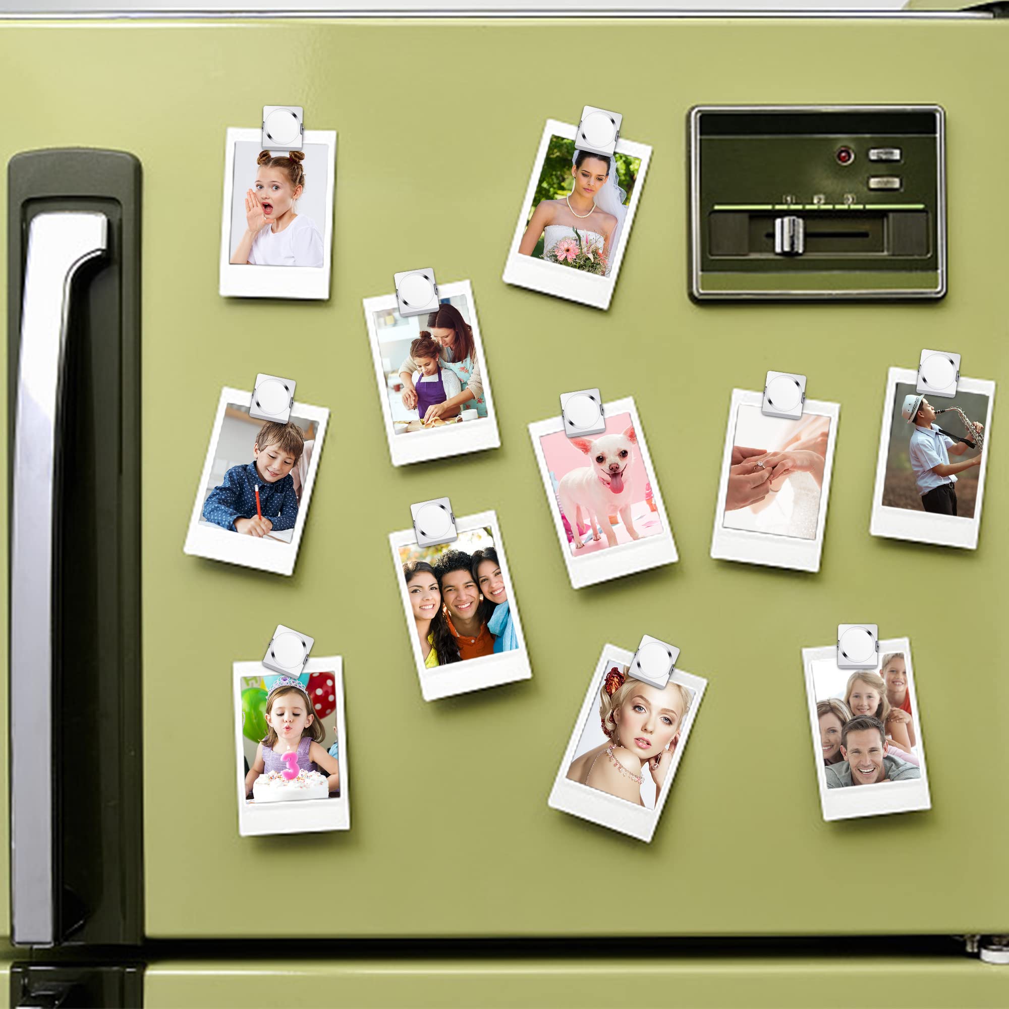 Heavy Duty Magnetic Clips 12 Pack - 2.12 Inch Extra Strong Metal Magnet Clips for Whiteboard, Refrigerator, Office & Classroom - Perfect for Hanging Notes, Photos, Documents & Organizing