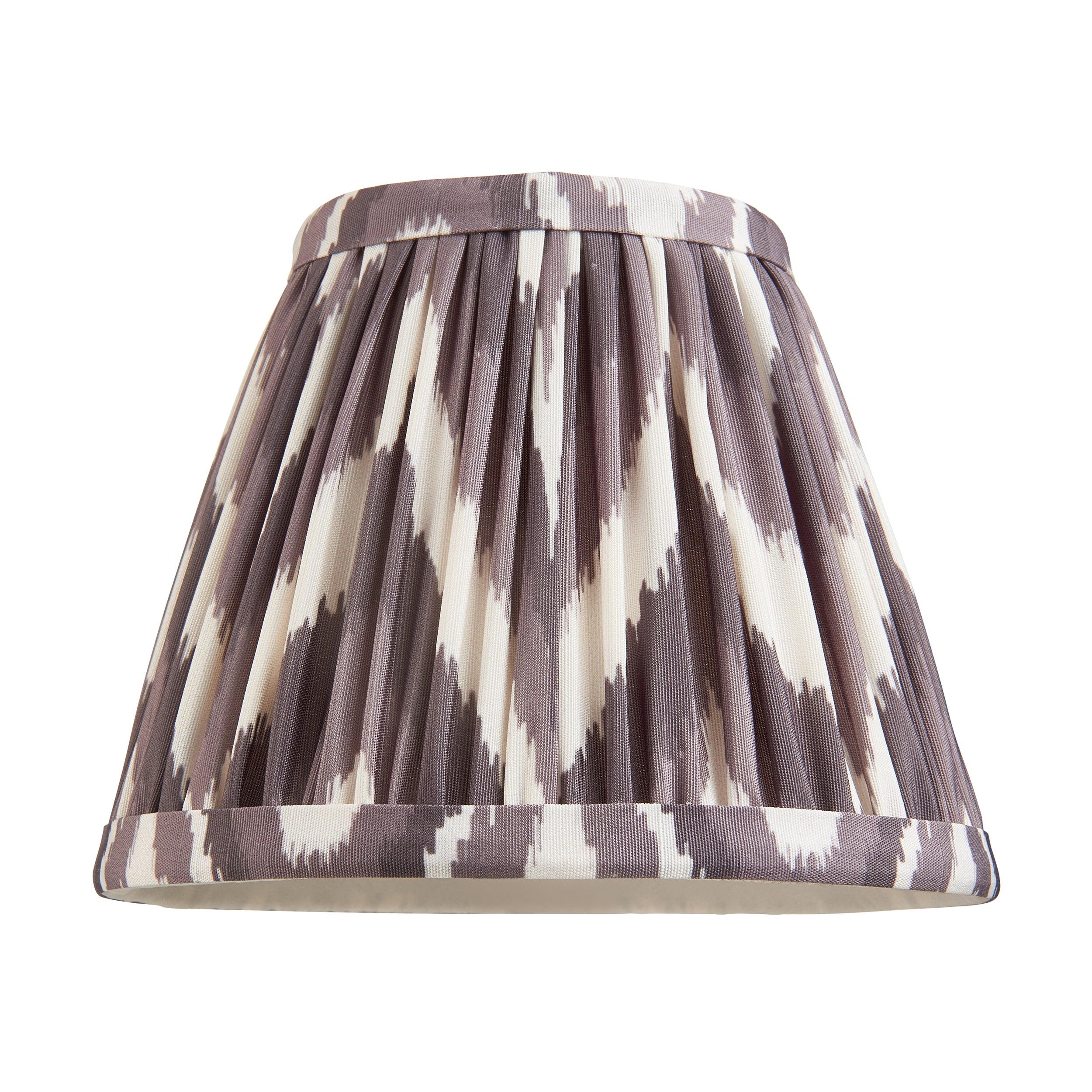 Vintage Dome Fold Brass Wall Light with 16cm Pearl Grey Shade - Fold & Zigzag Design for Bedroom, Hallway, or Living Room Lighting