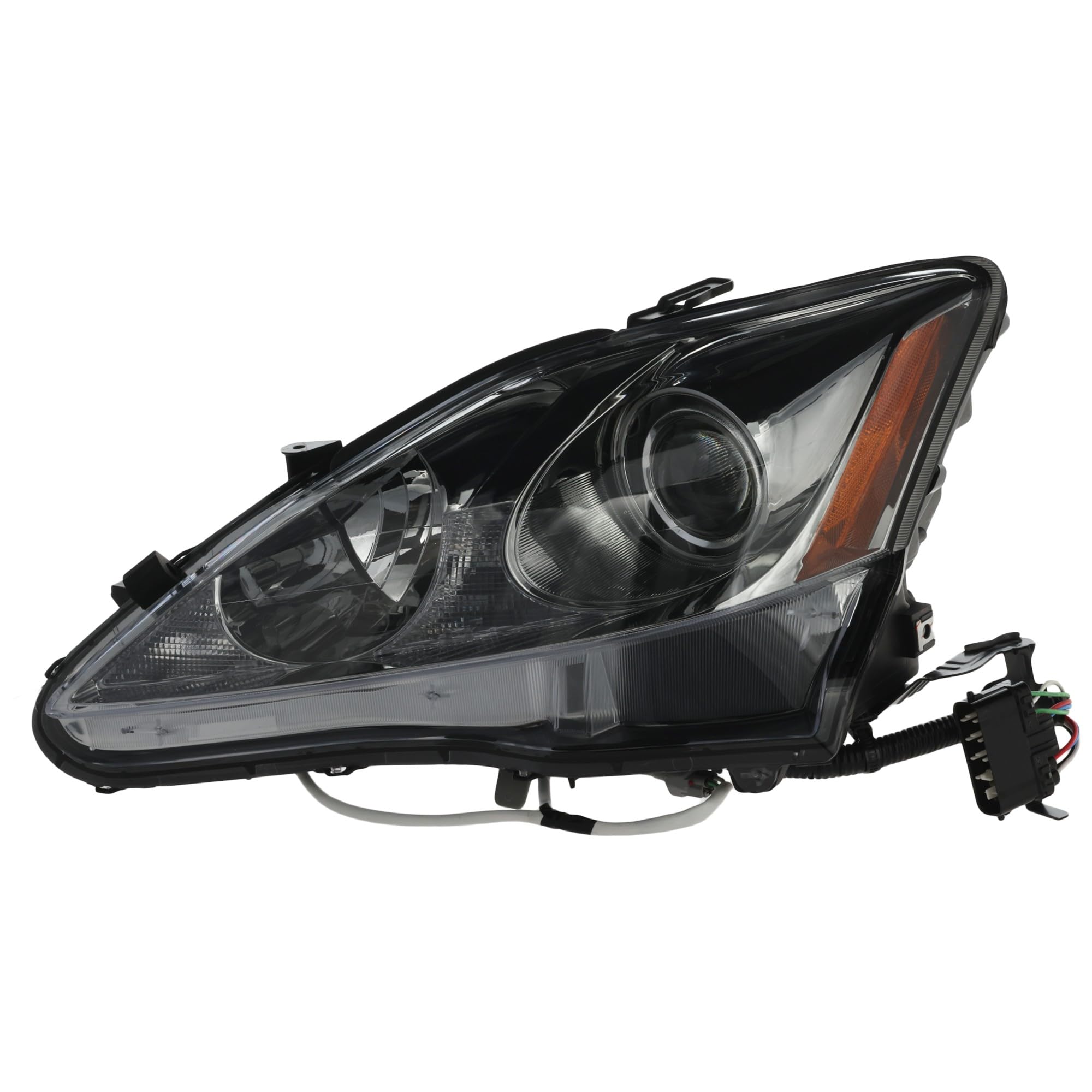 Go-Parts Replacement Headlight Assembly for Lexus IS250 IS350 2006-2008 - Left Driver Side Halogen Headlamp with Lens & Housing (No Auto Leveling) - Perfect for Night Driving & Vehicle Restoration