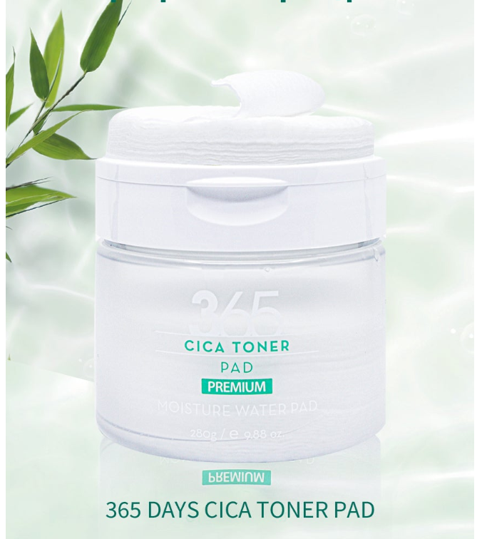 3W CLINIC 365 Days Cica Toner Pad - 280g (70 Sheets) for Soothing & Hydrating Sensitive Skin | Daily Skincare, Acne Treatment & Post-Procedure Care