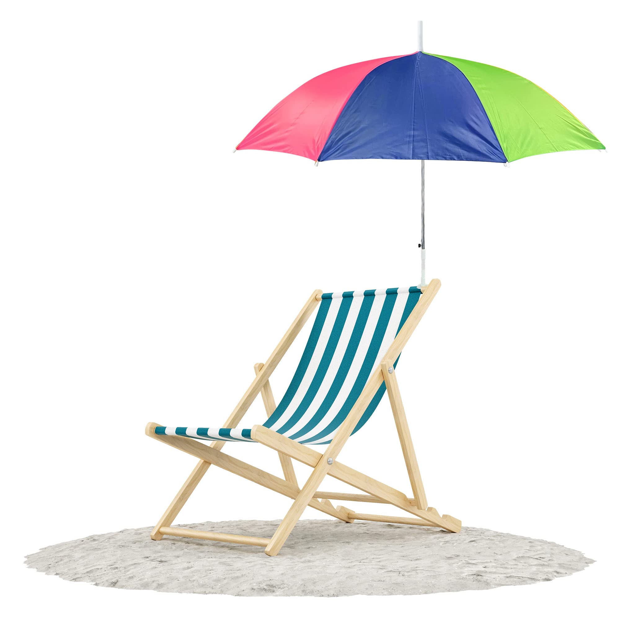 **Back Bay 3ft Portable Beach Chair Umbrella with Universal Clamp – Sun Shade for Strollers, Patio Chairs & Outdoor Lounging – Perfect for Beach, Poolside, and Picnics**