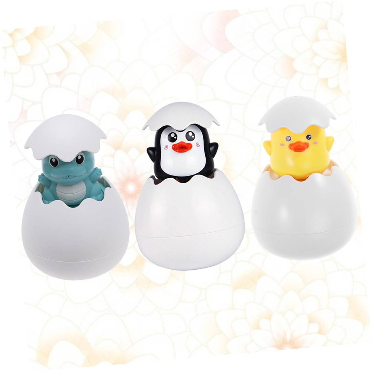 6-Piece Cute Egg Bath Toys for Toddlers - Bathtub Squirt Toys for 1 Year Old Kids - Fun Bath Time Learning & Sensory Play for Babies