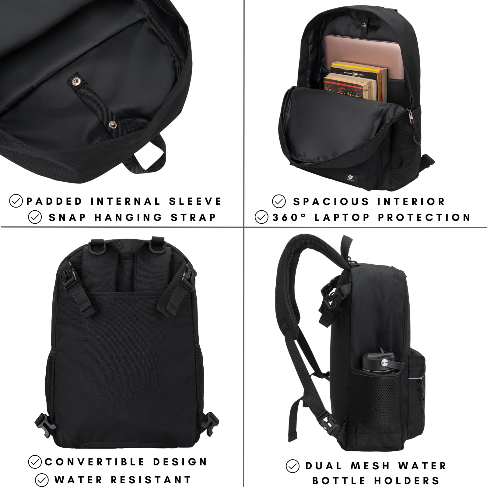 Fenrici Adaptive Backpack for Kids & Teens - Wheelchair Accessible Unisex School Bag for All Abilities | Durable Travel Backpack for Daily Use, School & Outdoor Adventures (Black) | Perfect for Students, Special Needs & Wheelchair Users