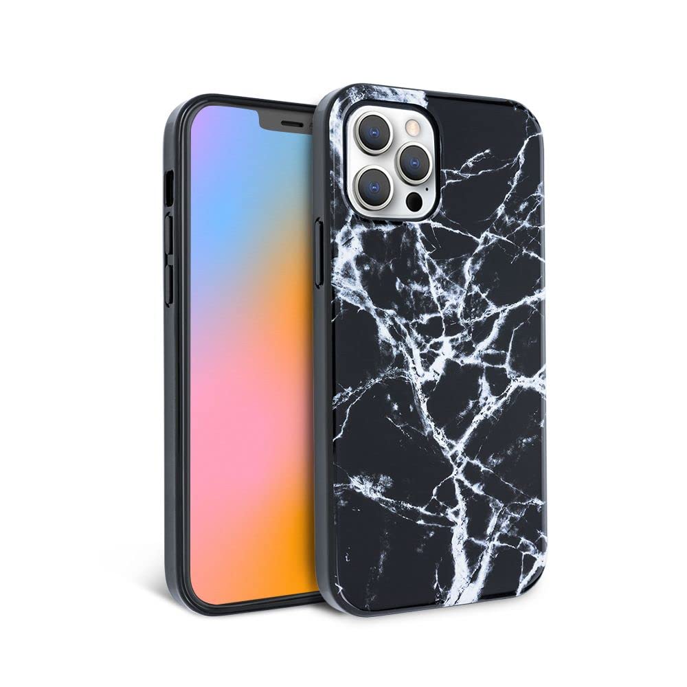 FELONY CASE iPhone 13 Pro Max Case - Premium Black Marble Protective Cover with Wireless Charging, Anti-Scratch & Shockproof Design - Perfect for Daily Use, Travel & Outdoor Activities