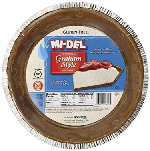 MI-DEL Gluten Free Graham Pie Crust 200g - All Natural, Vegan & Kosher Certified - Perfect for Cheesecakes, Pumpkin Pies & No-Bake Desserts