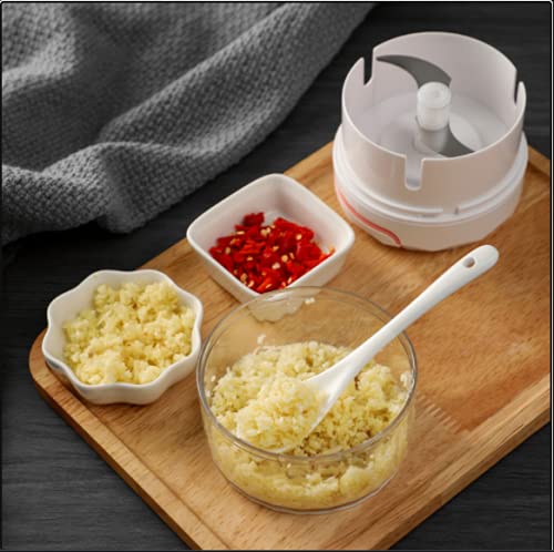 180ML Vegetable & Fruit Chopper - Garlic Onion Spice Mincer, Handheld Food Processor for Baby Food Prep | Perfect for Meal Prep, Smoothies & Healthy Cooking