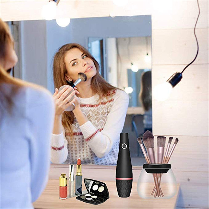 Electric Makeup Brush Cleaner Machine - Fast & Deep Cleaning for Foundation, Eyeshadow, Blush Brushes - Perfect for Home & Salon Use