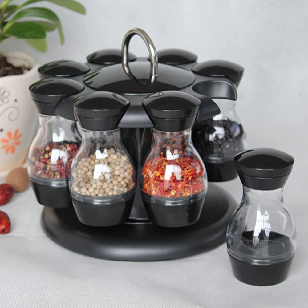 Rotating Spice Rack Organizer with 8/16 Jars - 360° Spinning Spice Carousel Stand for Kitchen Countertop - Perfect for Organizing Seasonings, Herbs & Spices While Cooking