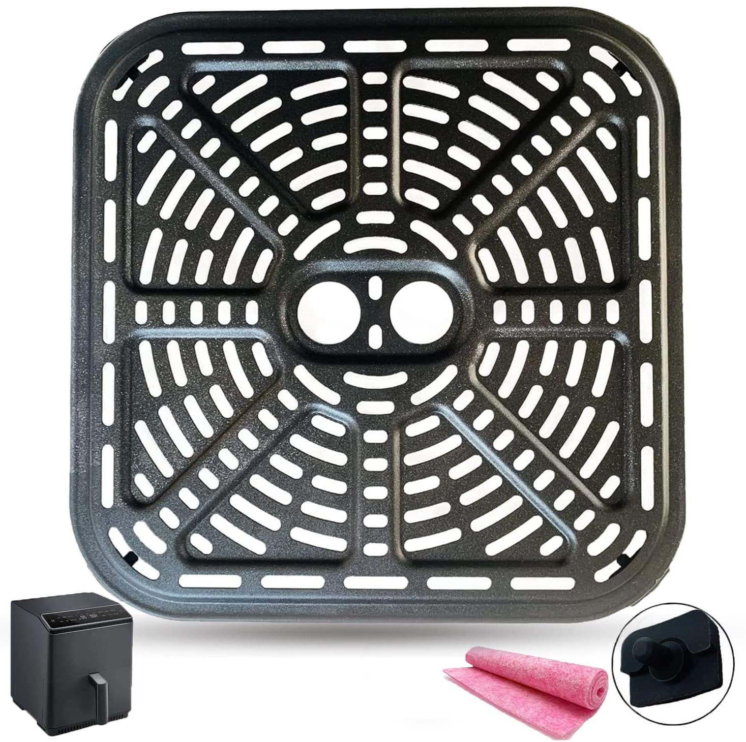 Upgraded Nonstick Air Fryer Grill Crisper Plate for COSORI 6.8QT Air Fryers - Dishwasher Safe Replacement Grate Grid Shelf - Perfect for Grilling Chicken, Vegetables & Making Crispy Snacks