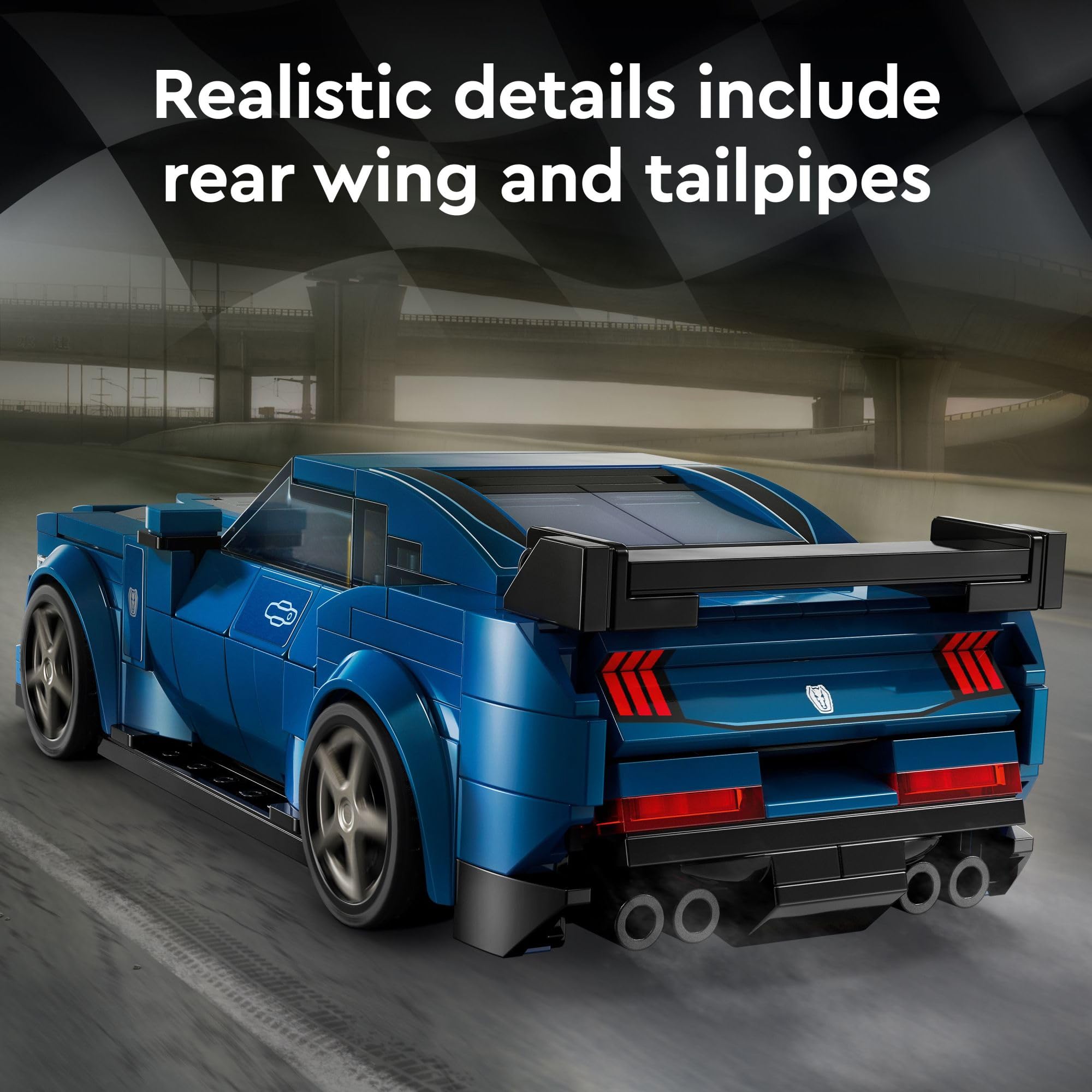**LEGO Speed Champions Ford Mustang Dark Horse Sports Car Toy Set – Buildable Blue Mustang Model for Kids Ages 9+ (76920) – Perfect Gift for Boys & Girls, Great for Racing Play & Display**
