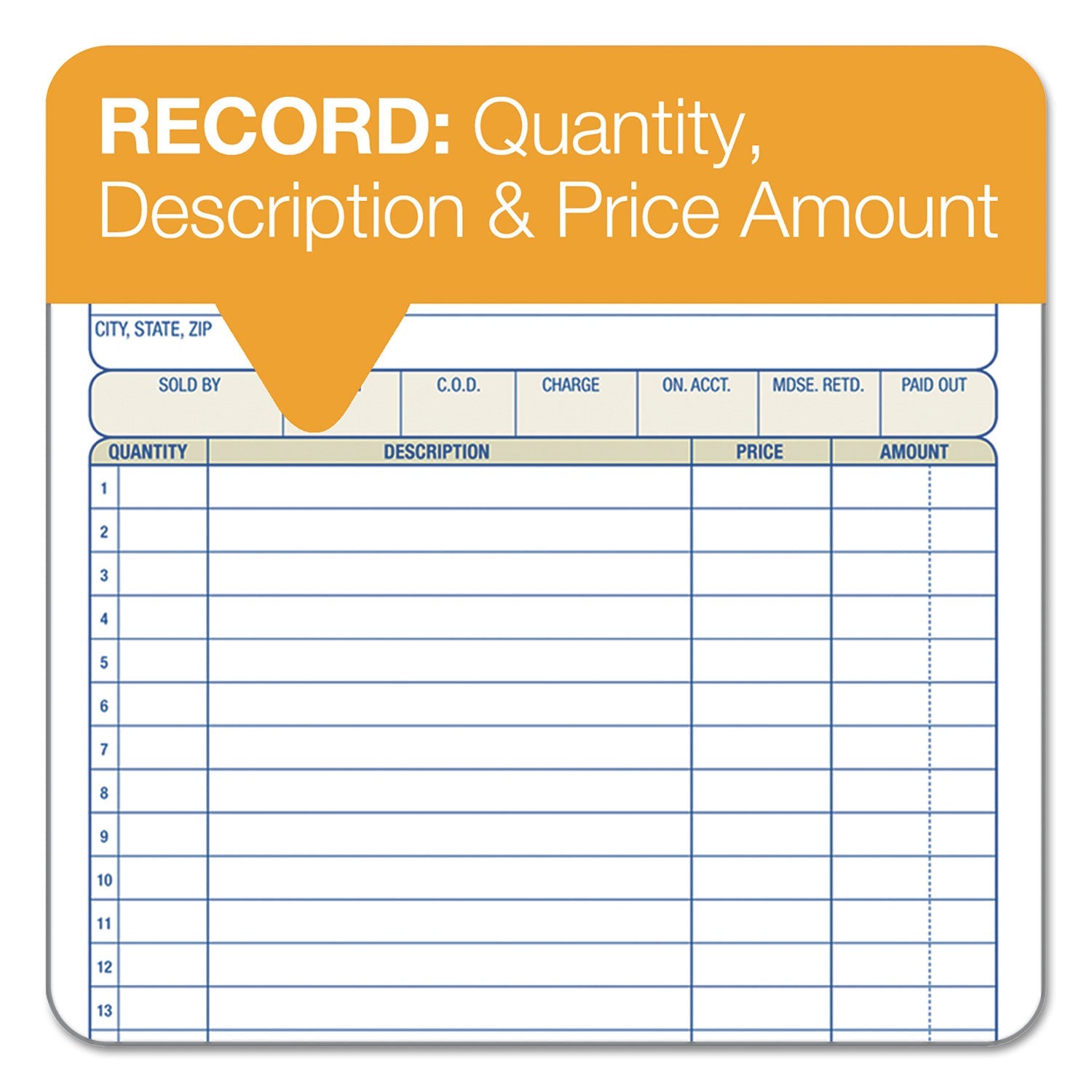 Adams® Multipart Sales Order Pad - 2-Part Carbonless, 18 Lines, 5.56